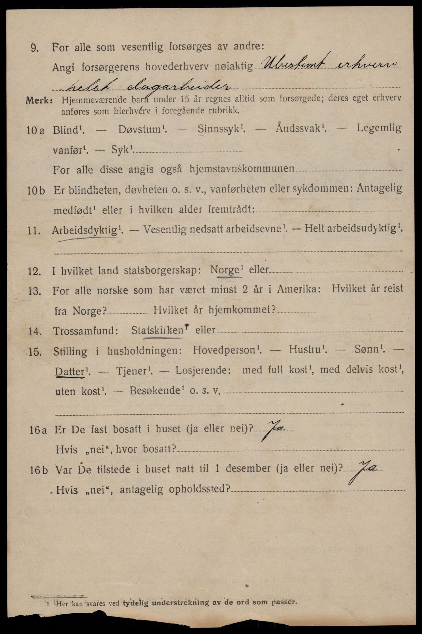 SAST, 1920 census for Kopervik, 1920, p. 4101