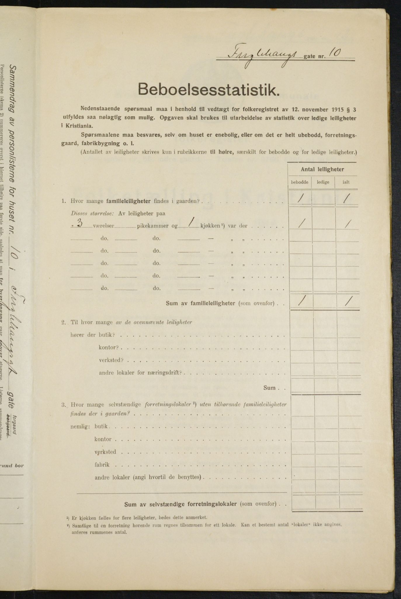 OBA, Municipal Census 1916 for Kristiania, 1916, p. 28962