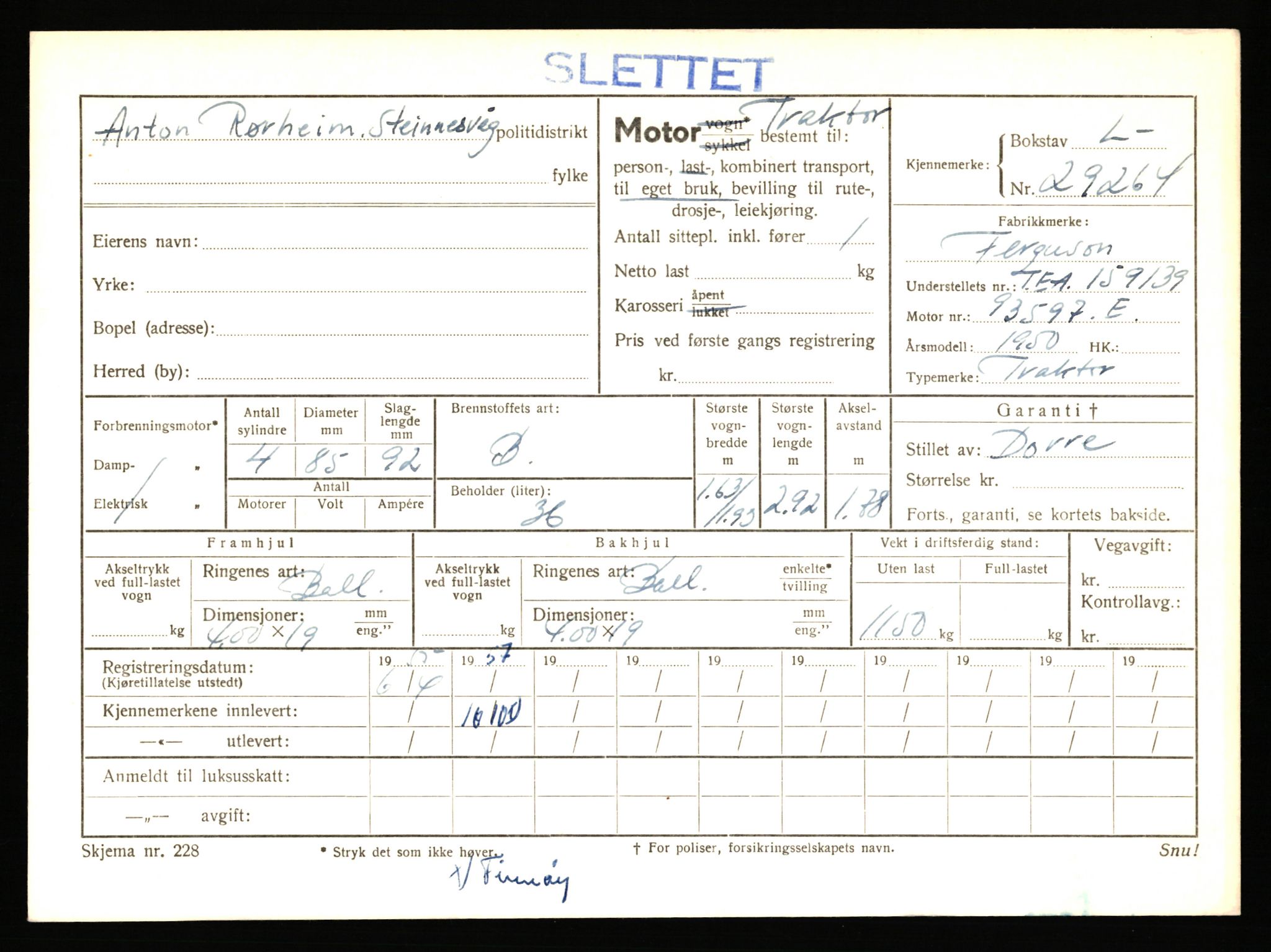 Stavanger trafikkstasjon, AV/SAST-A-101942/0/F/L0048: L-29100 - L-29899, 1930-1971, p. 453