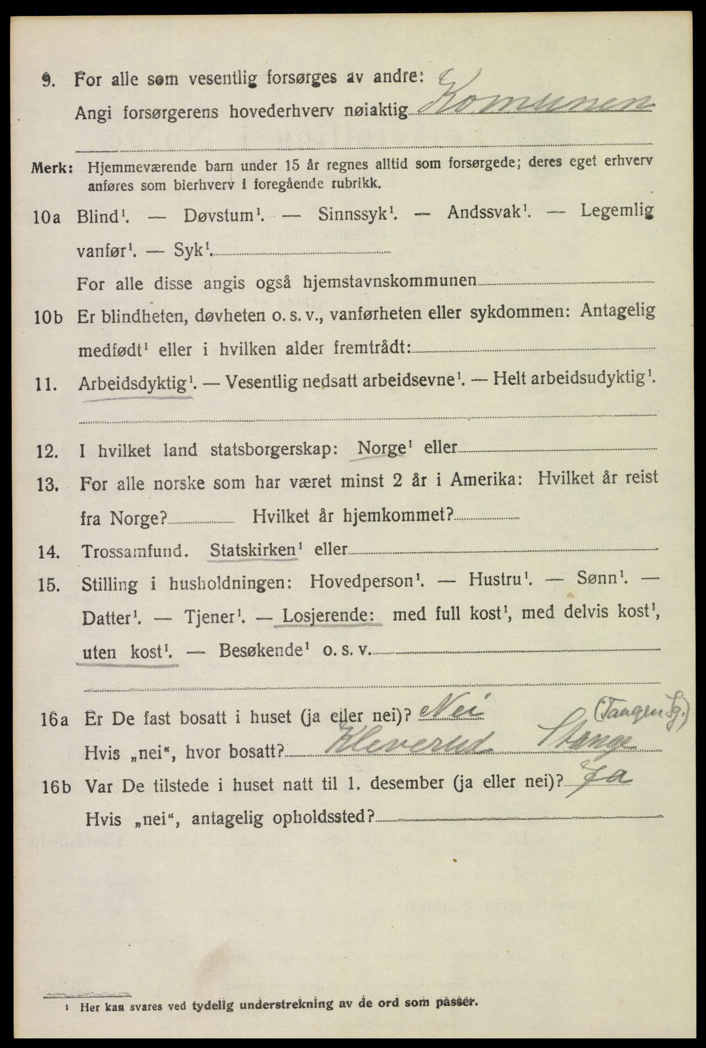 SAH, 1920 census for Stange, 1920, p. 13802