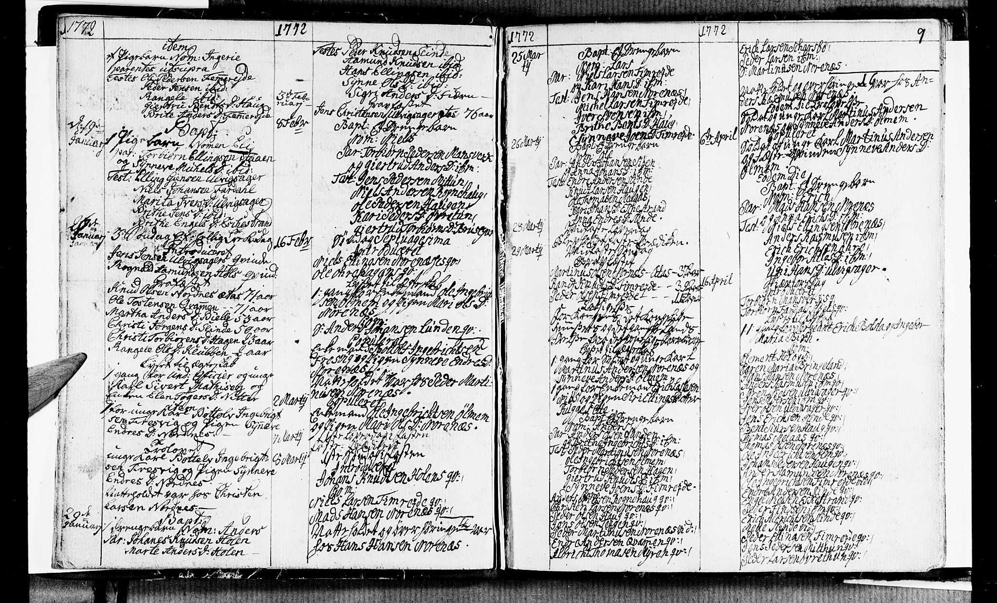 Sogndal sokneprestembete, AV/SAB-A-81301/H/Haa/Haaa/L0006: Parish register (official) no. A 6, 1770-1782, p. 9