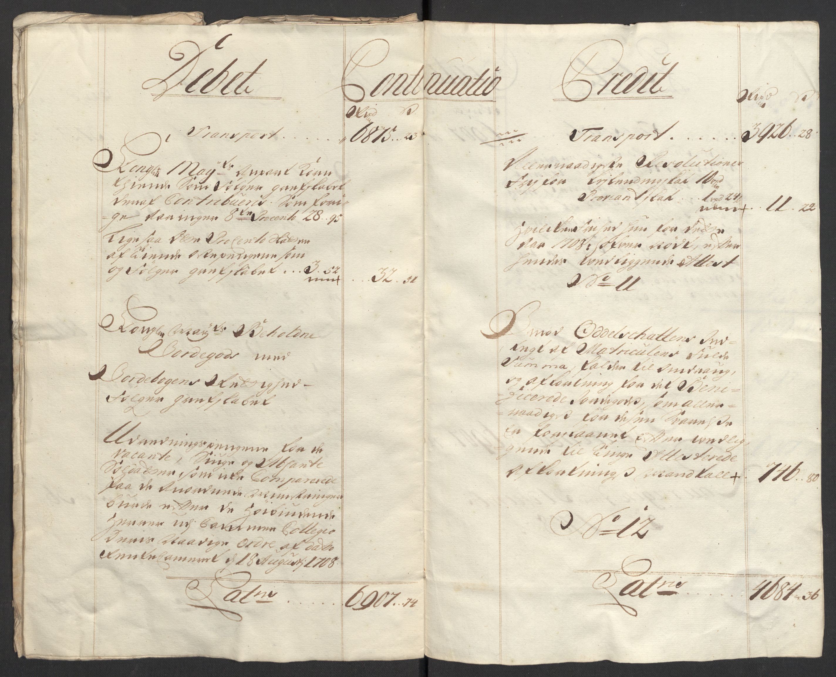 Rentekammeret inntil 1814, Reviderte regnskaper, Fogderegnskap, AV/RA-EA-4092/R33/L1980: Fogderegnskap Larvik grevskap, 1707-1708, p. 200