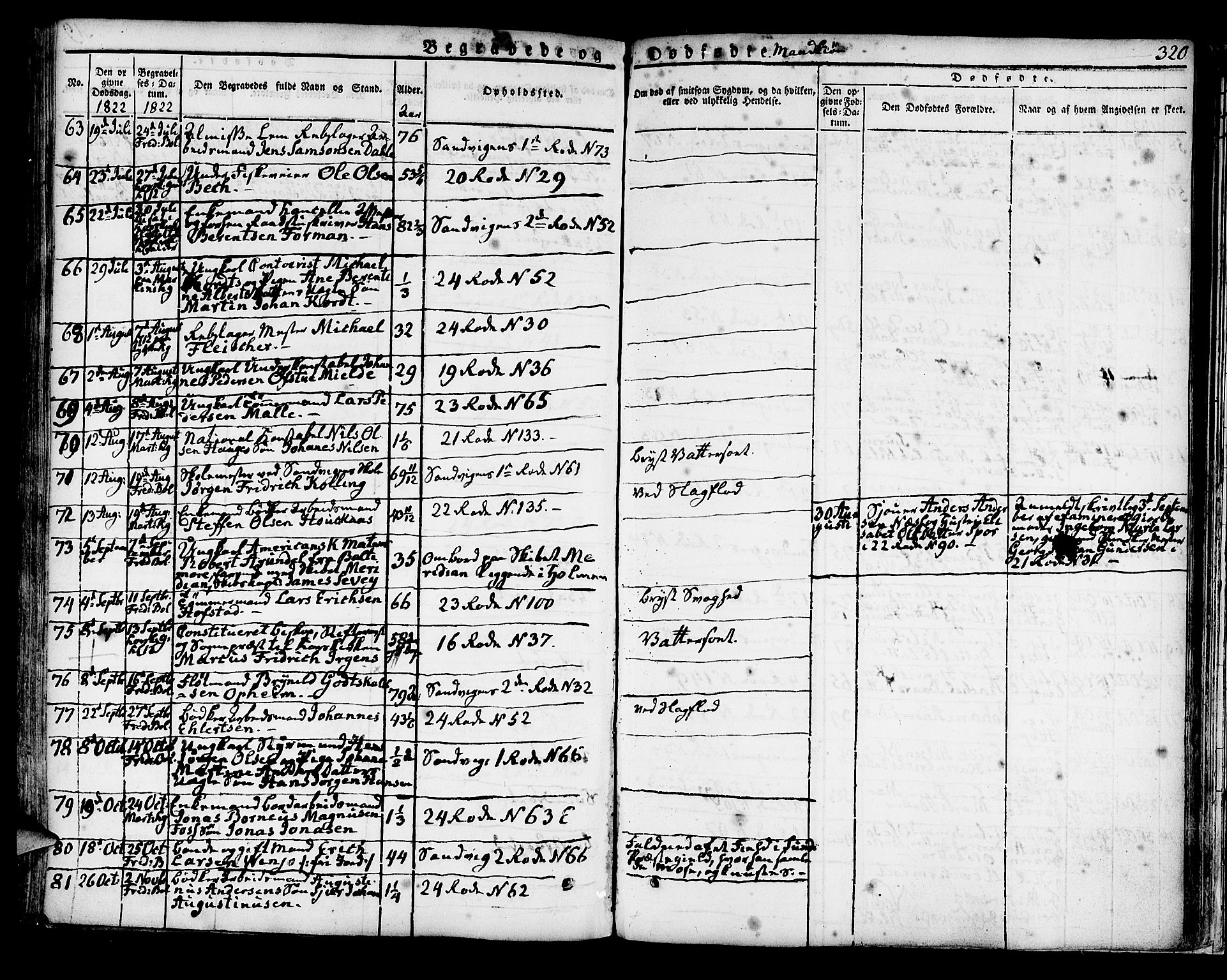 Korskirken sokneprestembete, AV/SAB-A-76101/H/Hab: Parish register (copy) no. A 3, 1821-1831, p. 320