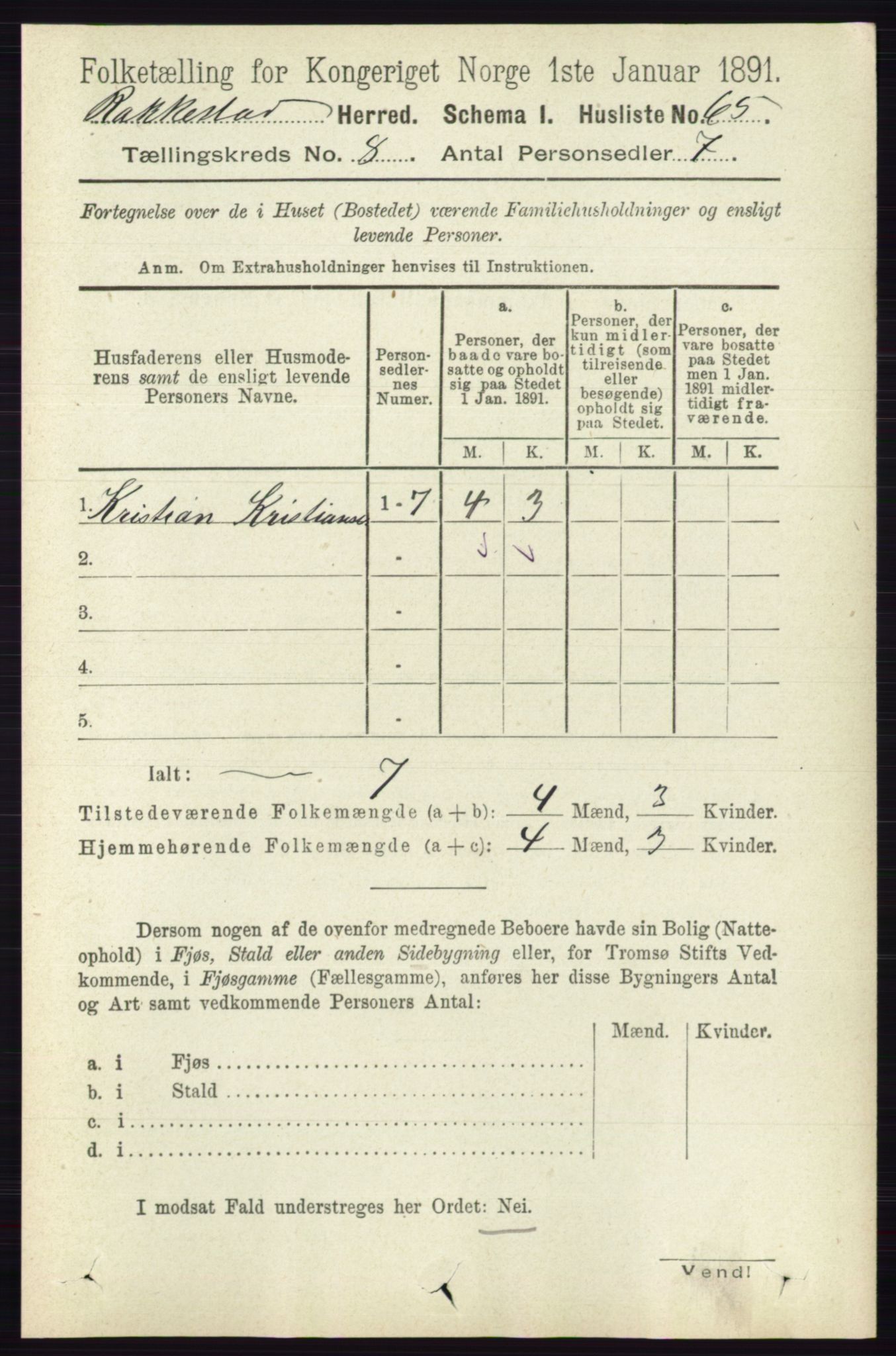 RA, 1891 census for 0128 Rakkestad, 1891, p. 3620