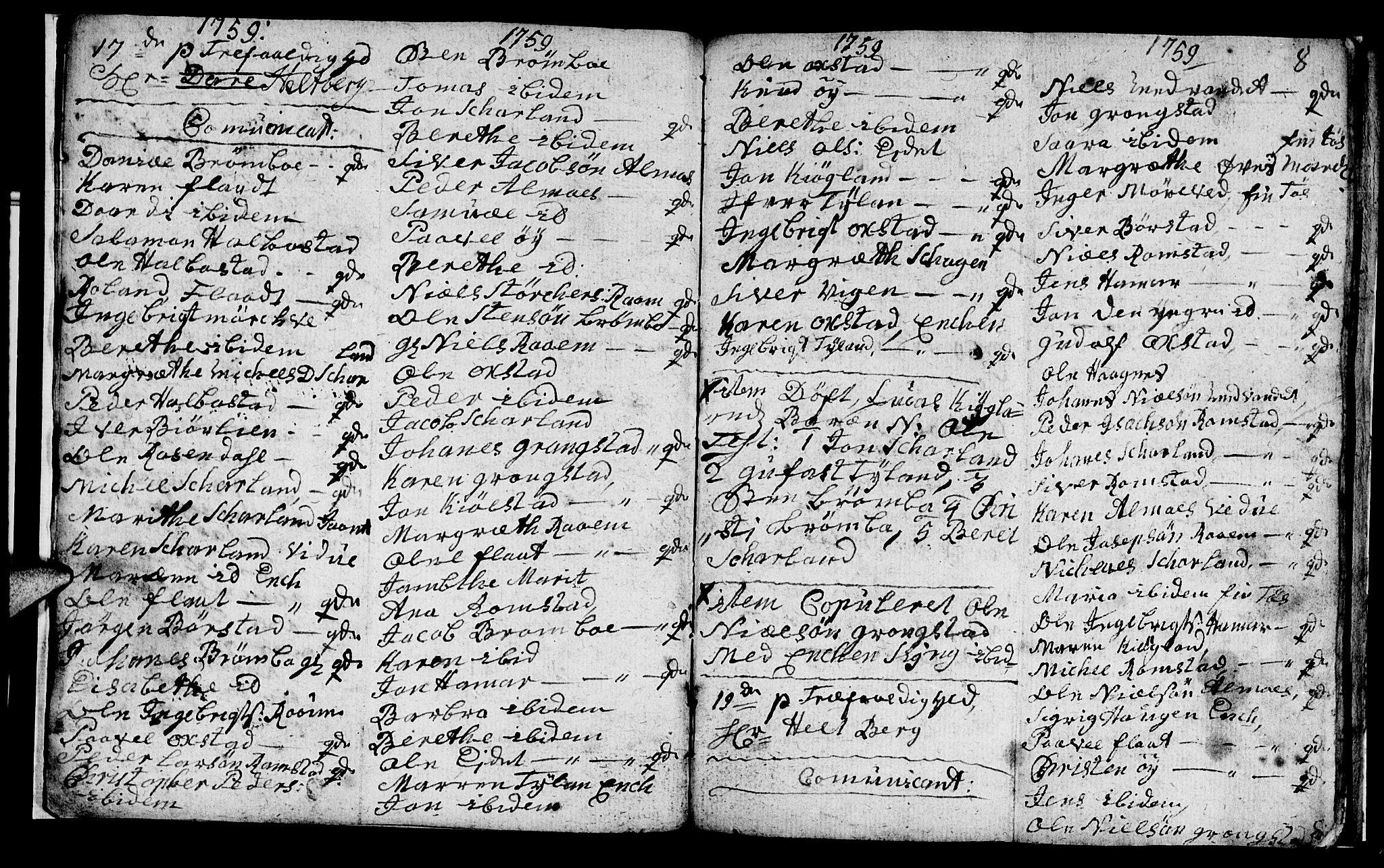 Ministerialprotokoller, klokkerbøker og fødselsregistre - Nord-Trøndelag, SAT/A-1458/765/L0561: Parish register (official) no. 765A02, 1758-1765, p. 8