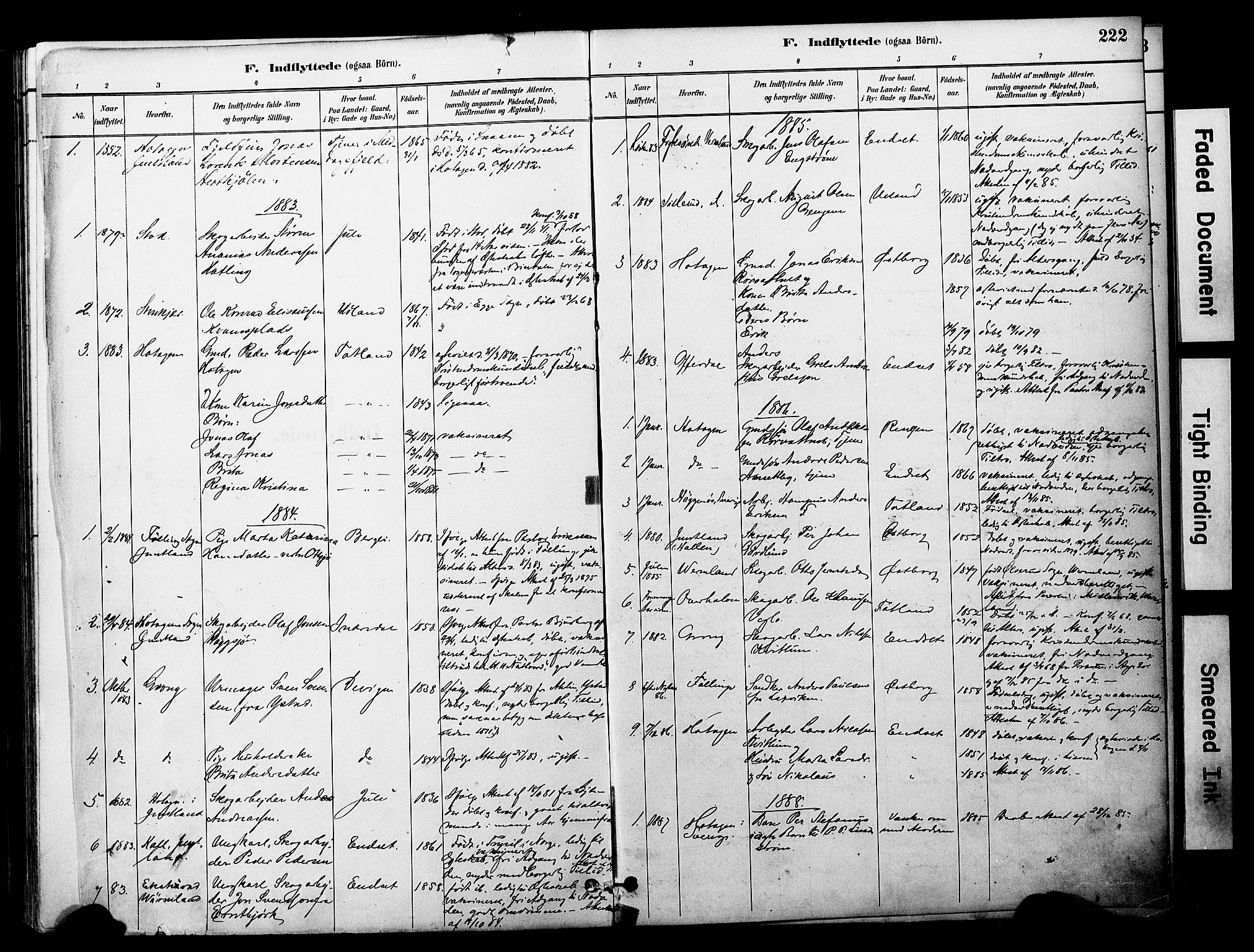 Ministerialprotokoller, klokkerbøker og fødselsregistre - Nord-Trøndelag, SAT/A-1458/757/L0505: Parish register (official) no. 757A01, 1882-1904, p. 222