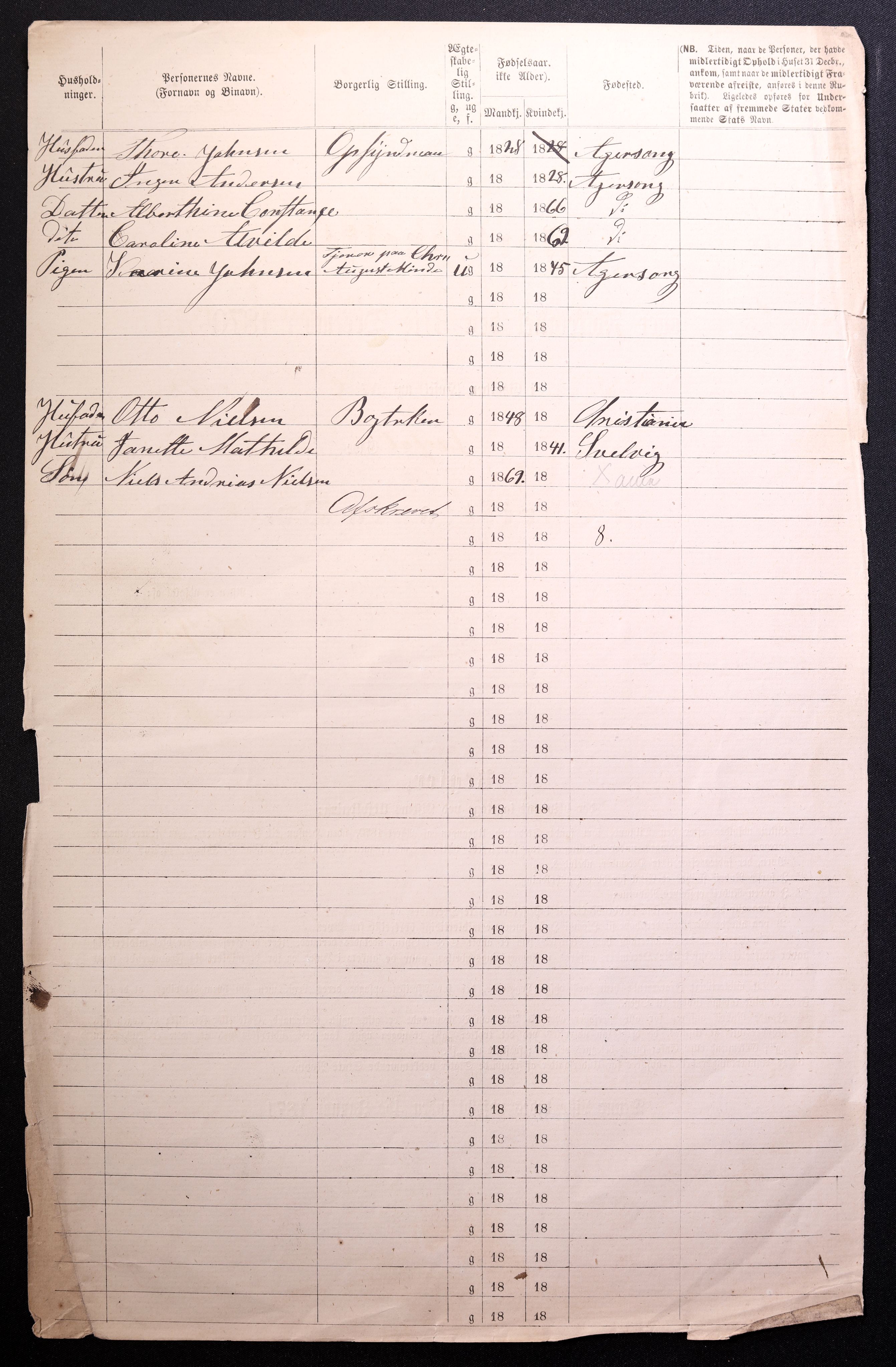 RA, 1870 census for 0301 Kristiania, 1870, p. 1939