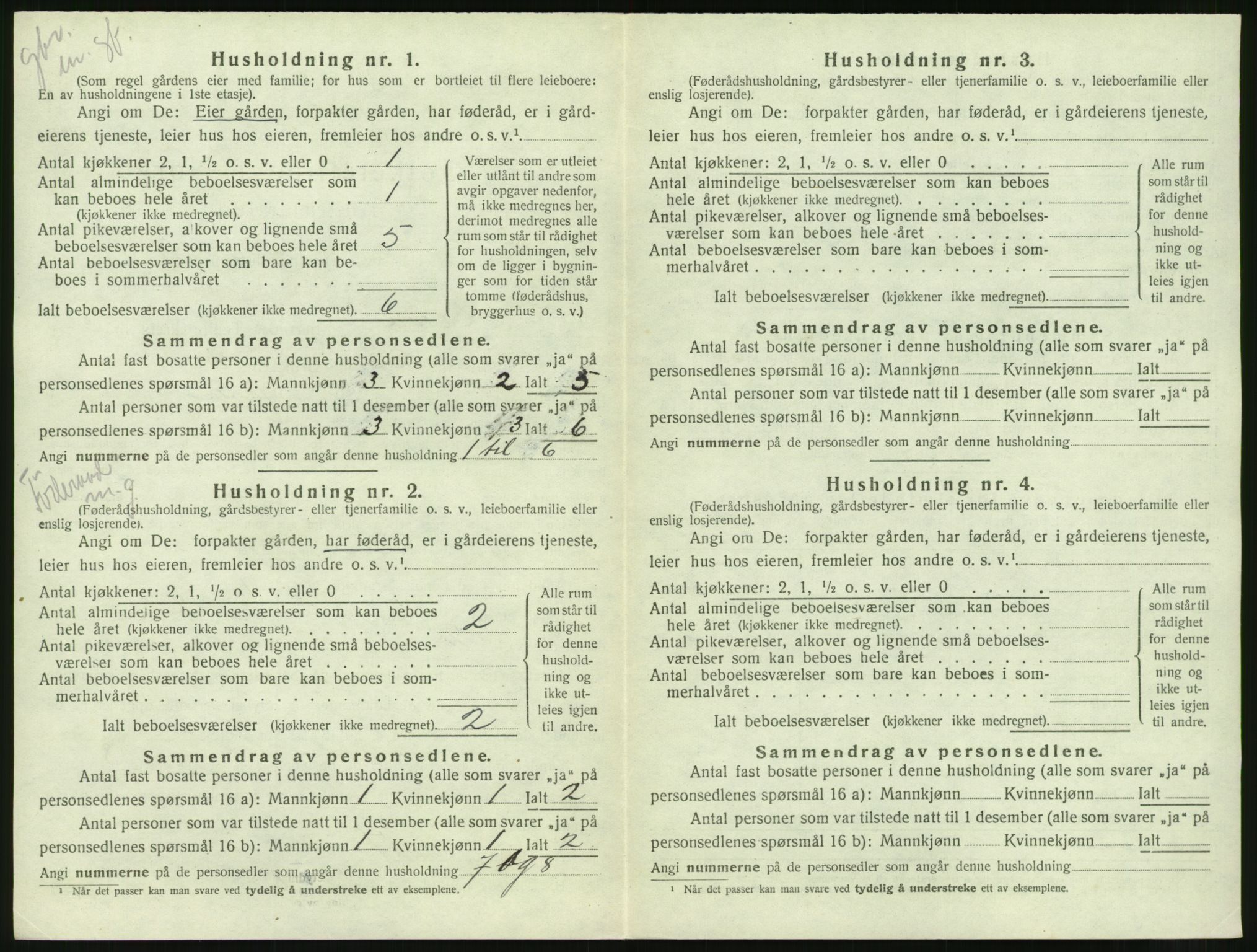 SAT, 1920 census for Halsa, 1920, p. 217