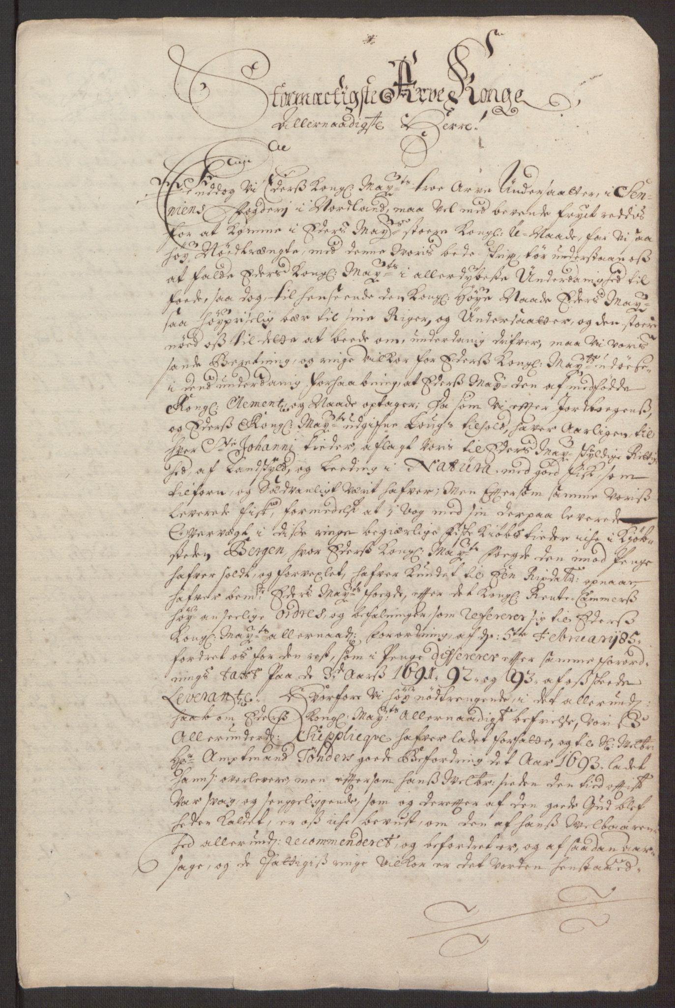 Rentekammeret inntil 1814, Reviderte regnskaper, Fogderegnskap, AV/RA-EA-4092/R68/L4753: Fogderegnskap Senja og Troms, 1694-1696, p. 224