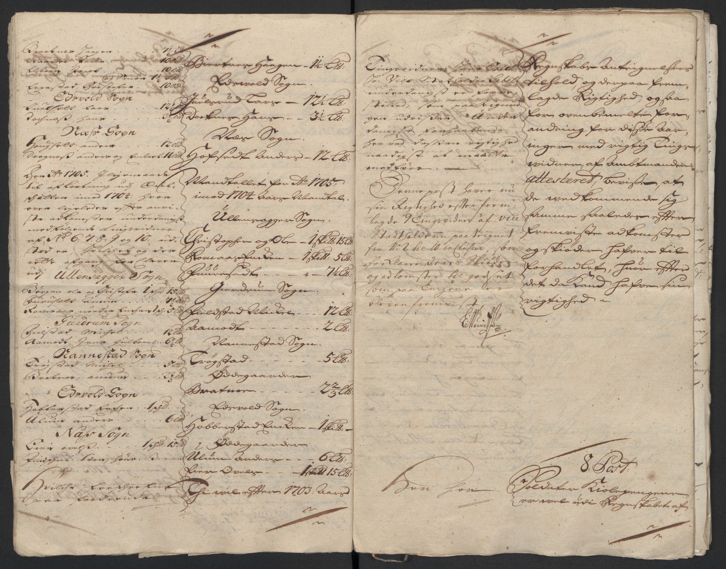 Rentekammeret inntil 1814, Reviderte regnskaper, Fogderegnskap, AV/RA-EA-4092/R12/L0717: Fogderegnskap Øvre Romerike, 1704-1705, p. 416