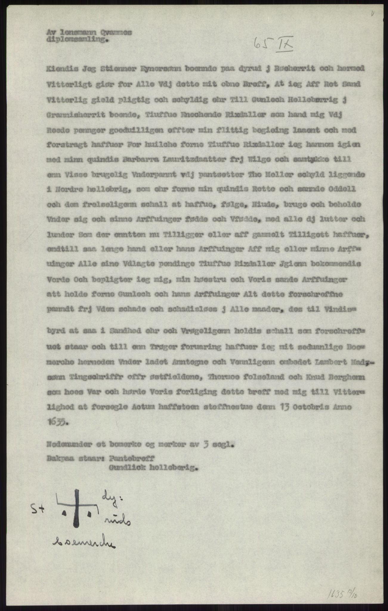 Samlinger til kildeutgivelse, Diplomavskriftsamlingen, RA/EA-4053/H/Ha, p. 1955