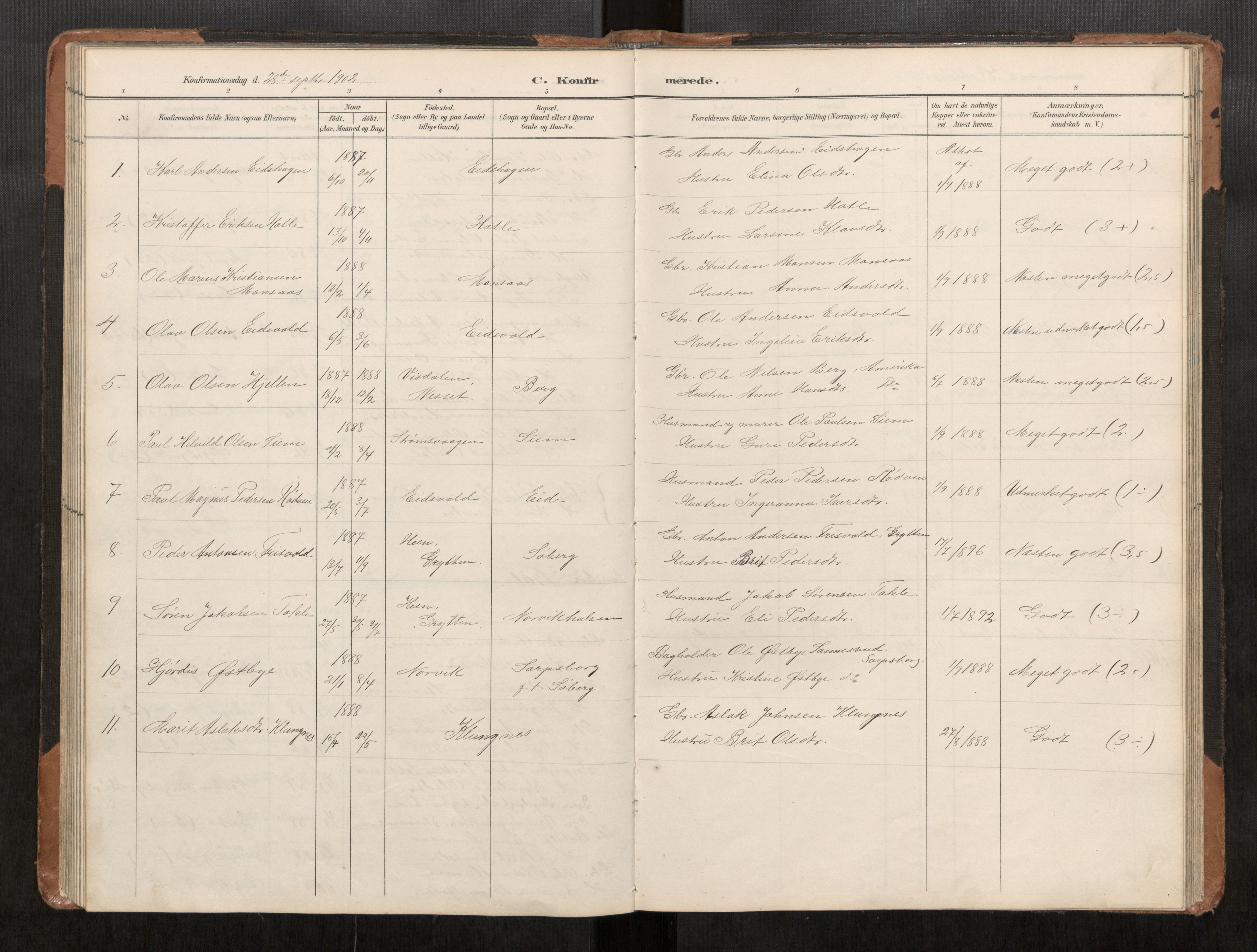 Ministerialprotokoller, klokkerbøker og fødselsregistre - Møre og Romsdal, AV/SAT-A-1454/542/L0561: Parish register (copy) no. 542C03, 1893-1931