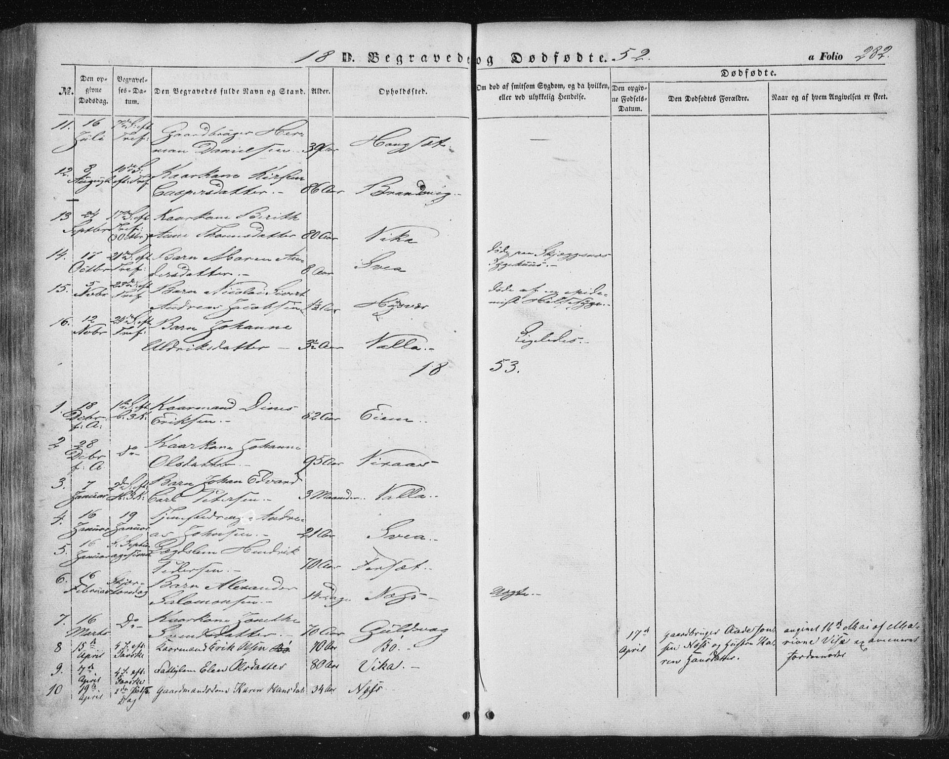 Ministerialprotokoller, klokkerbøker og fødselsregistre - Nordland, AV/SAT-A-1459/816/L0240: Parish register (official) no. 816A06, 1846-1870, p. 282