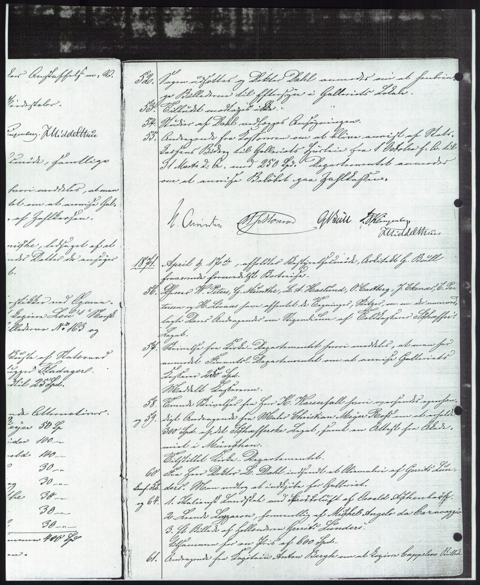 Nasjonalgalleriet, NMFK/NG-1000/A/Aa/L0001: Forhandlingsprotokoll 1869-1877, 1869-1877, p. 18