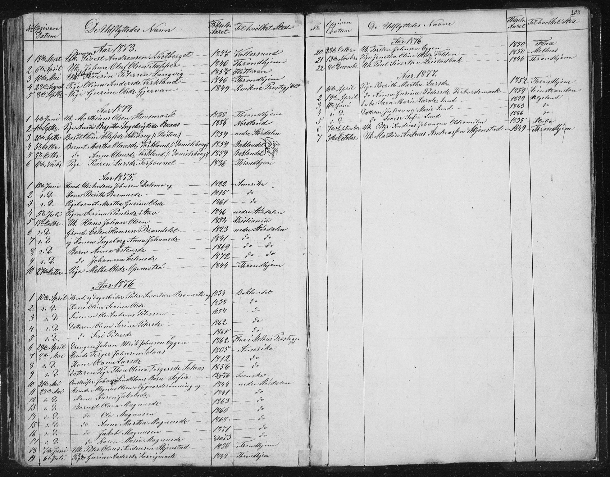 Ministerialprotokoller, klokkerbøker og fødselsregistre - Sør-Trøndelag, SAT/A-1456/616/L0406: Parish register (official) no. 616A03, 1843-1879, p. 208