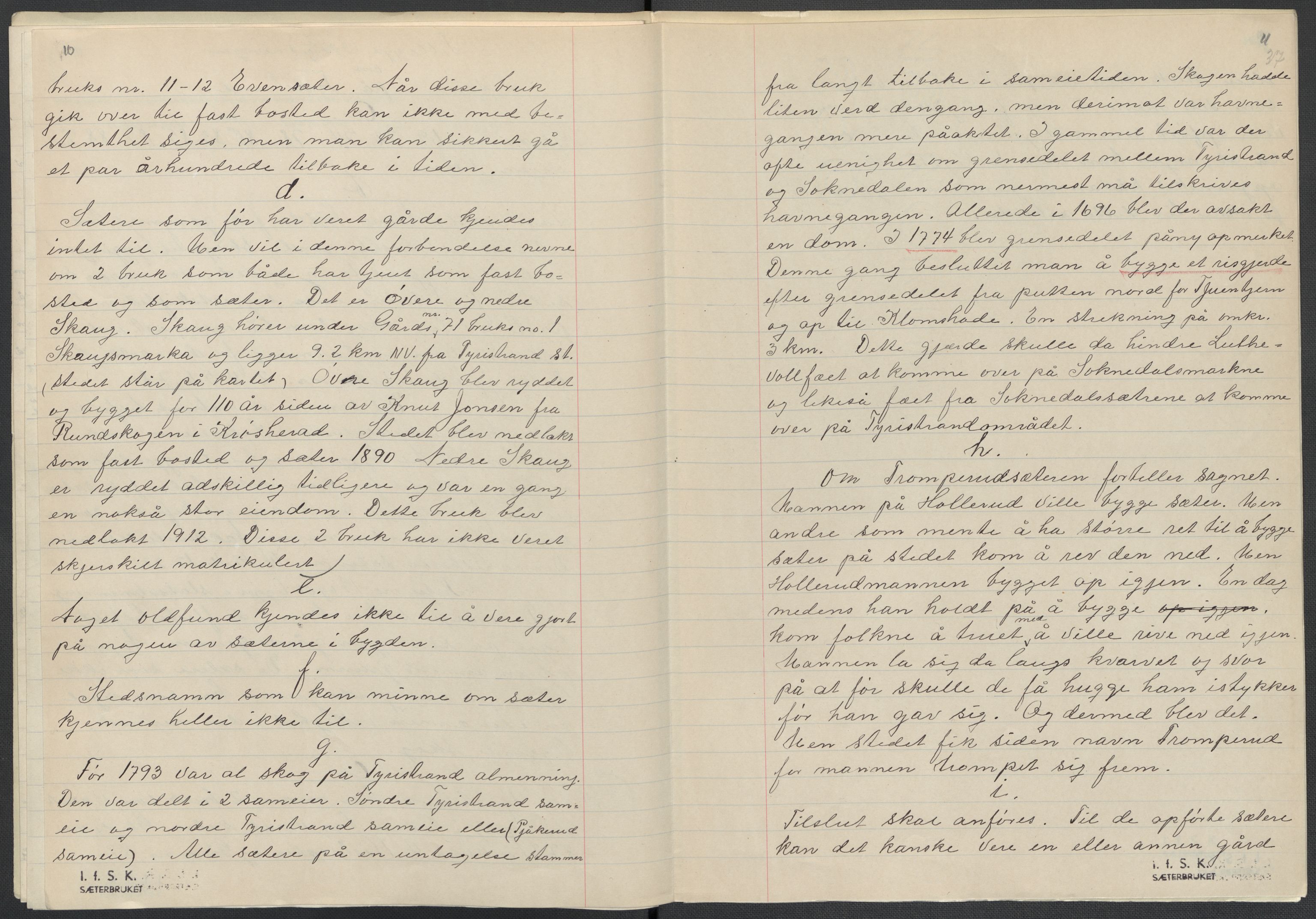 Instituttet for sammenlignende kulturforskning, AV/RA-PA-0424/F/Fc/L0005/0003: Eske B5: / Buskerud (perm XII), 1934-1935, p. 37