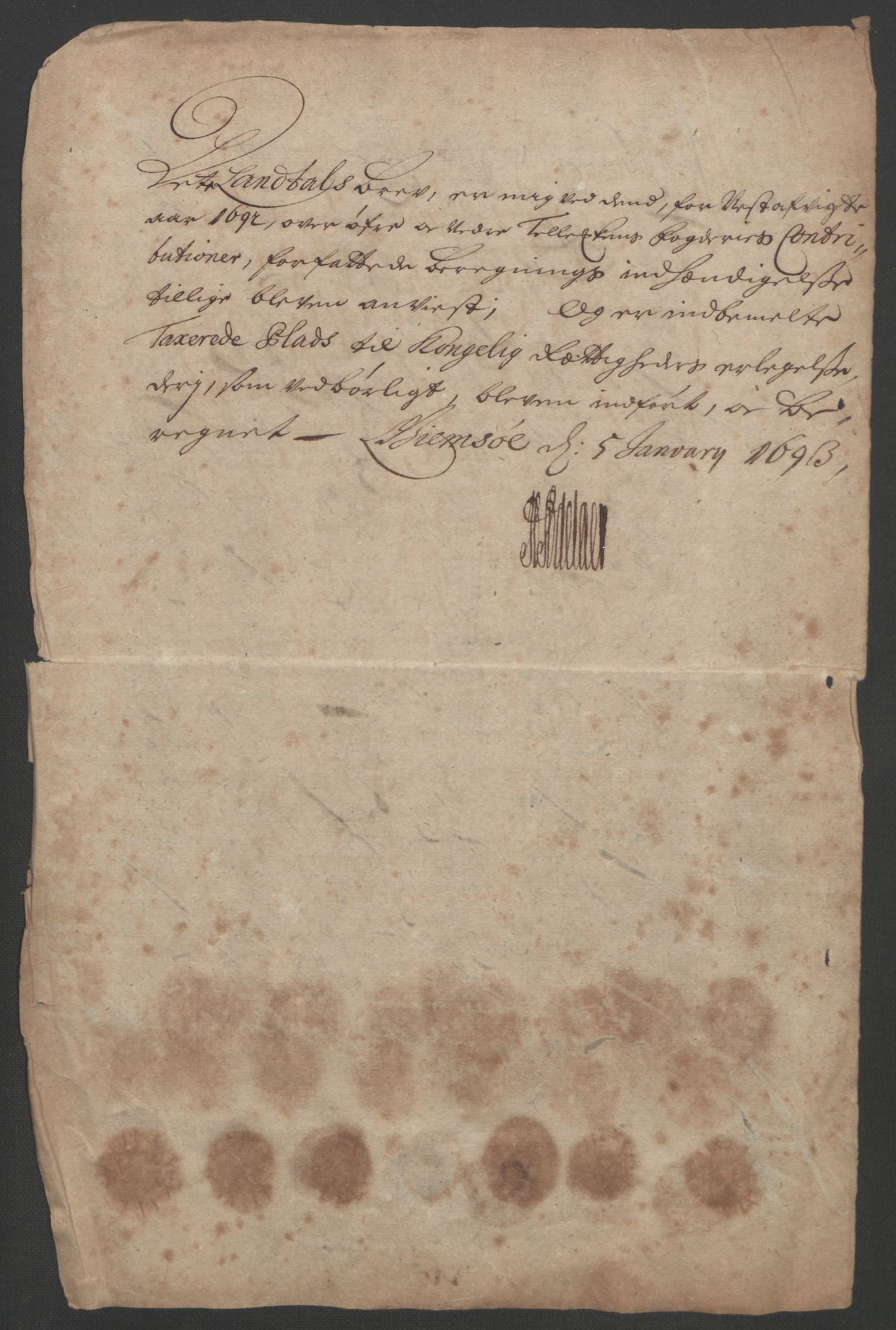 Rentekammeret inntil 1814, Reviderte regnskaper, Fogderegnskap, AV/RA-EA-4092/R35/L2090: Fogderegnskap Øvre og Nedre Telemark, 1692, p. 46