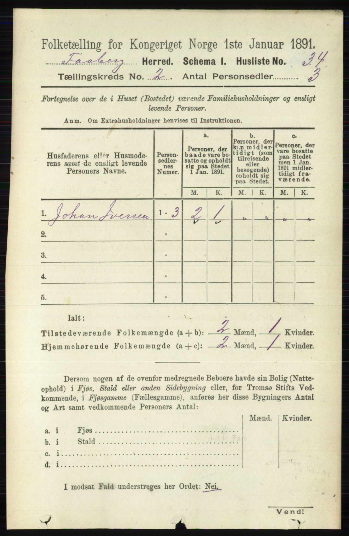 RA, 1891 census for 0524 Fåberg, 1891, p. 588