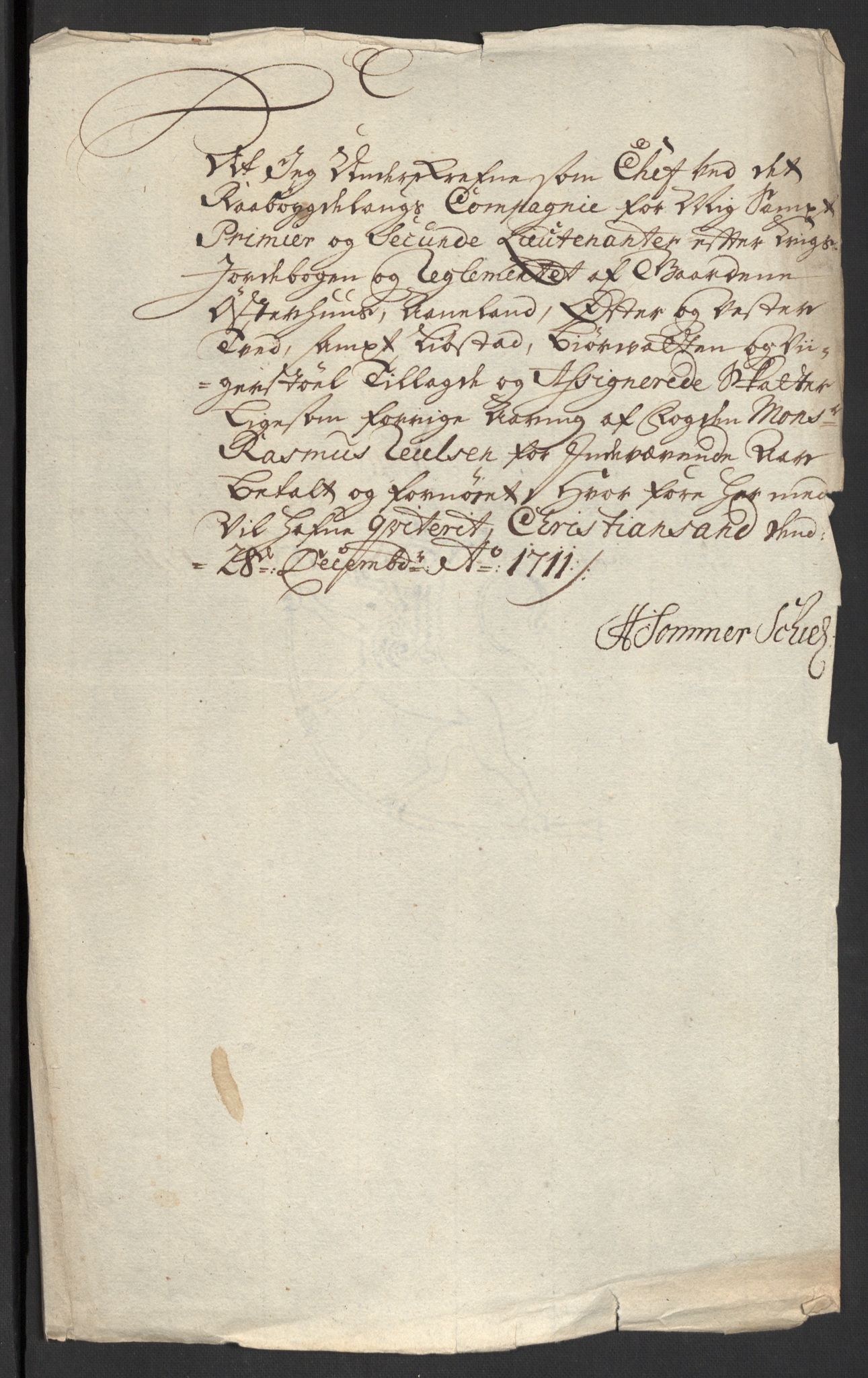 Rentekammeret inntil 1814, Reviderte regnskaper, Fogderegnskap, AV/RA-EA-4092/R40/L2449: Fogderegnskap Råbyggelag, 1709-1711, p. 294