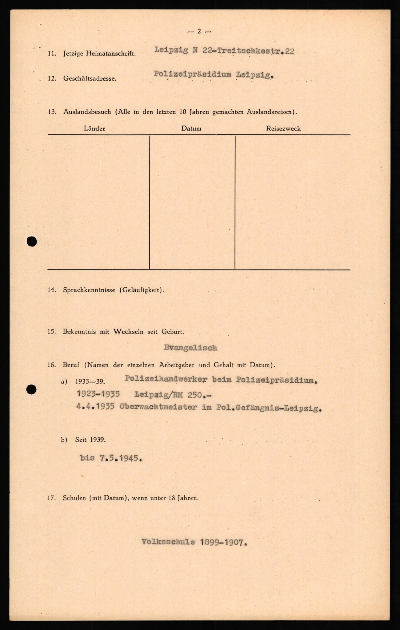 Forsvaret, Forsvarets overkommando II, AV/RA-RAFA-3915/D/Db/L0029: CI Questionaires. Tyske okkupasjonsstyrker i Norge. Tyskere., 1945-1946, p. 142