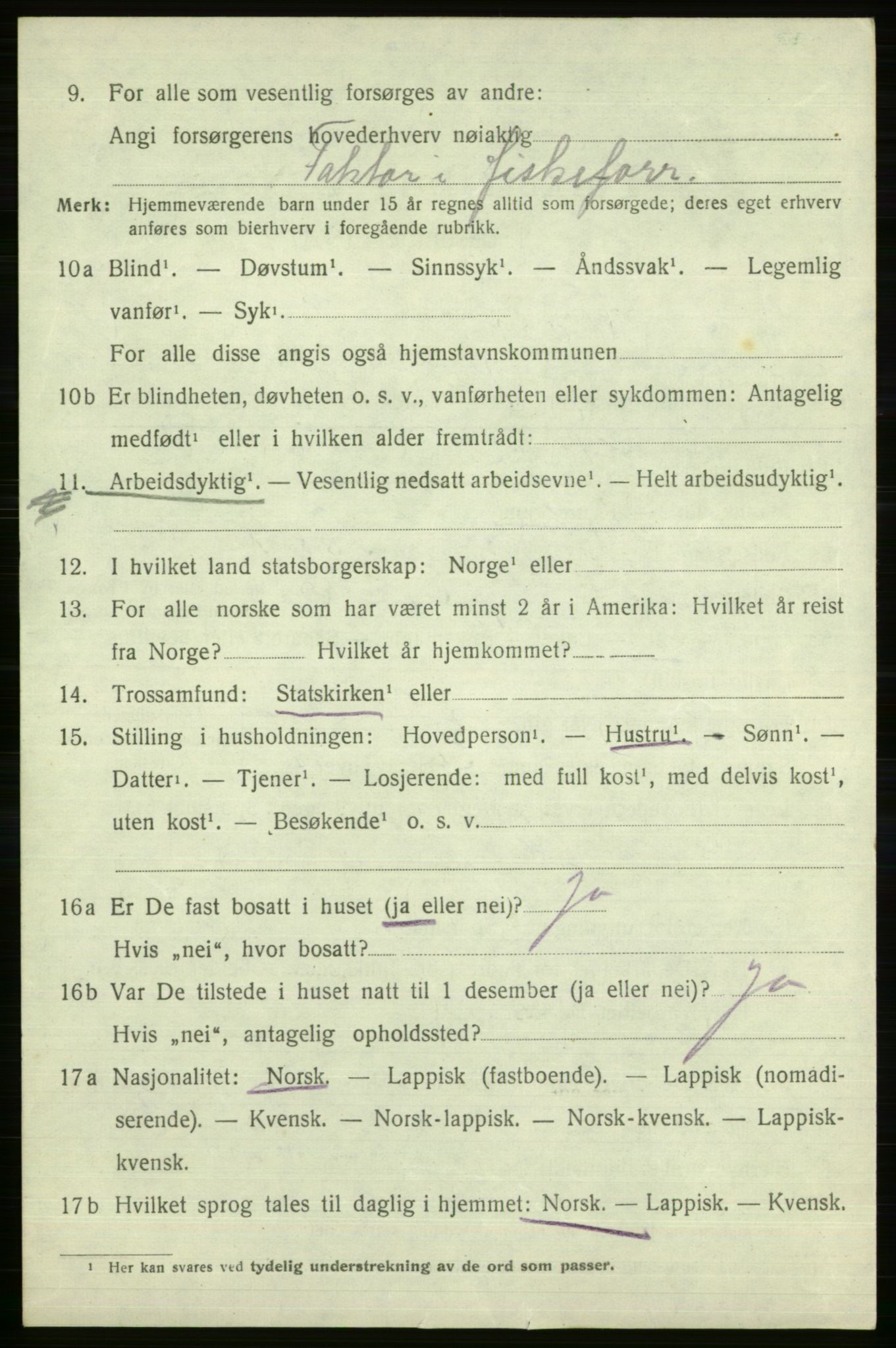 SATØ, 1920 census for Vardø rural district, 1920, p. 2035