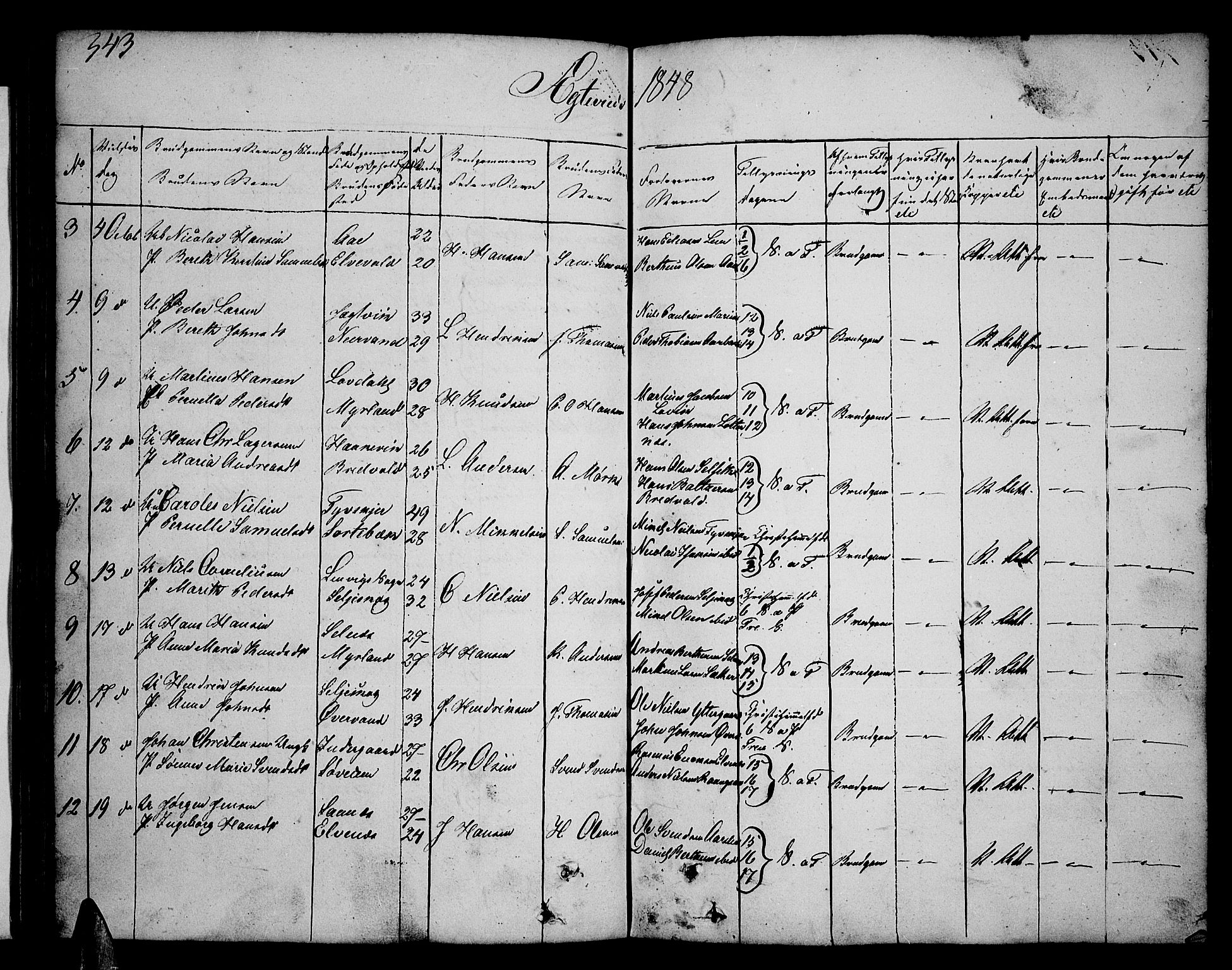 Ibestad sokneprestembete, AV/SATØ-S-0077/H/Ha/Hab/L0003klokker: Parish register (copy) no. 3, 1833-1852, p. 343