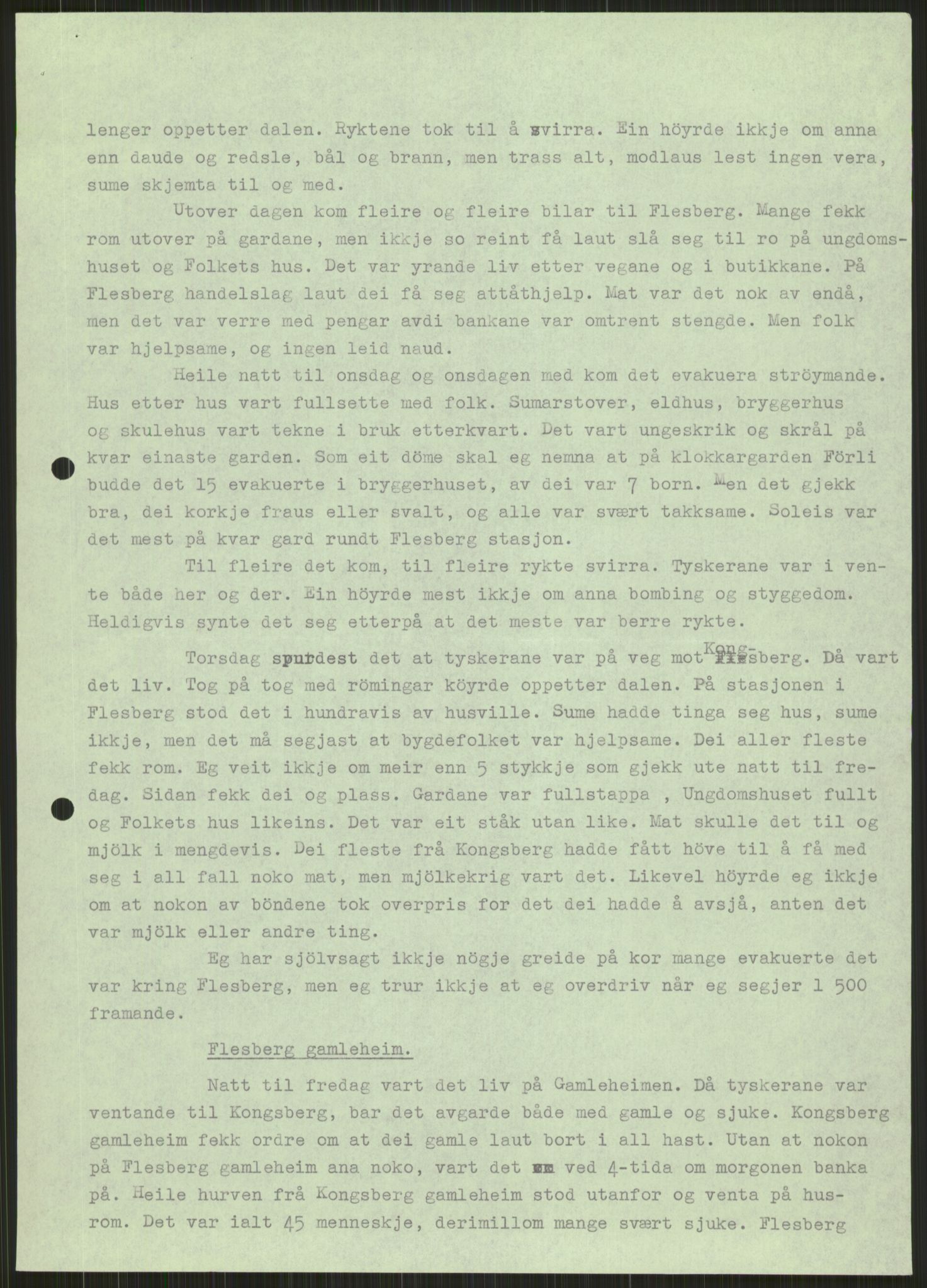 Forsvaret, Forsvarets krigshistoriske avdeling, AV/RA-RAFA-2017/Y/Ya/L0014: II-C-11-31 - Fylkesmenn.  Rapporter om krigsbegivenhetene 1940., 1940, p. 314