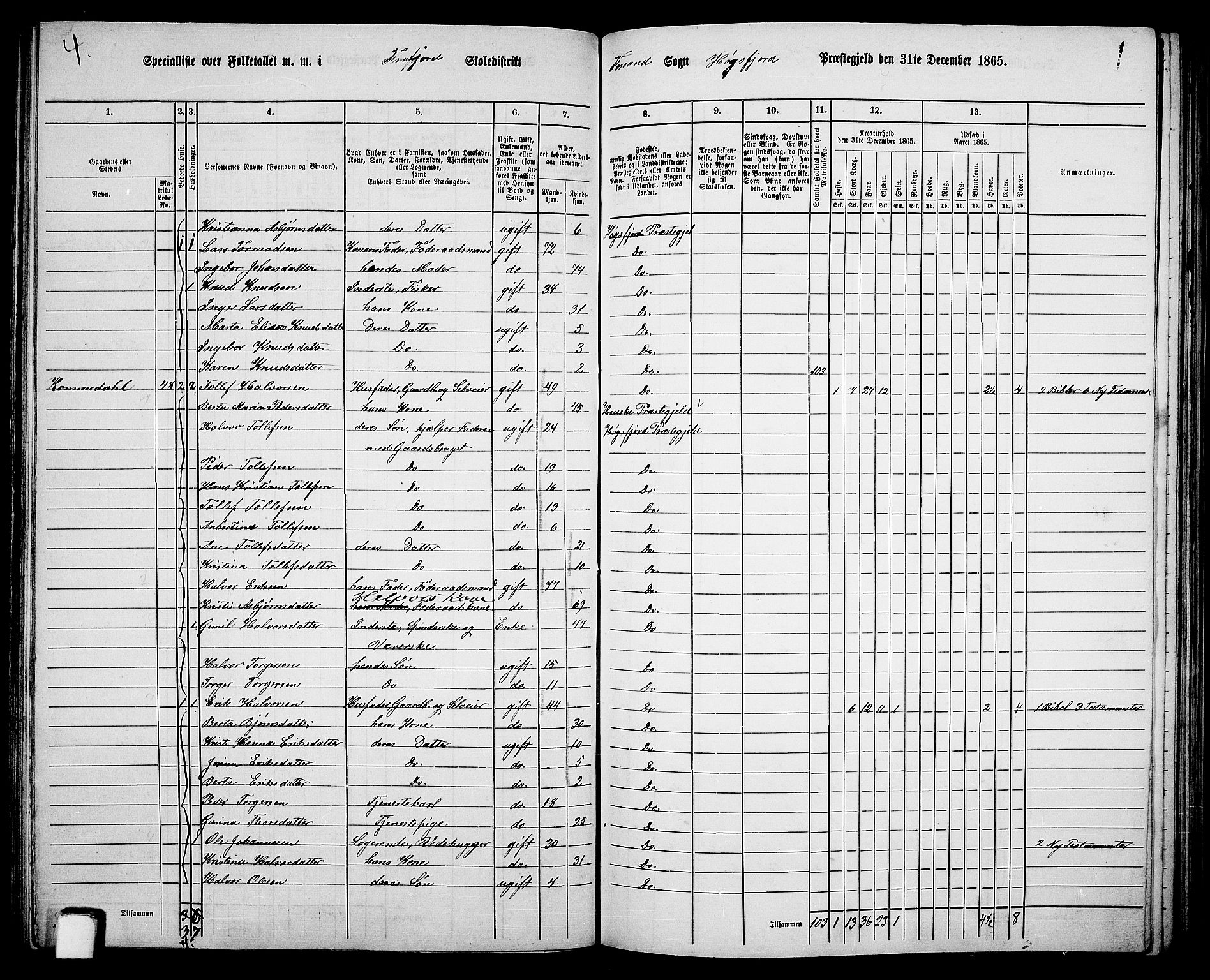 RA, 1865 census for Høgsfjord, 1865, p. 72