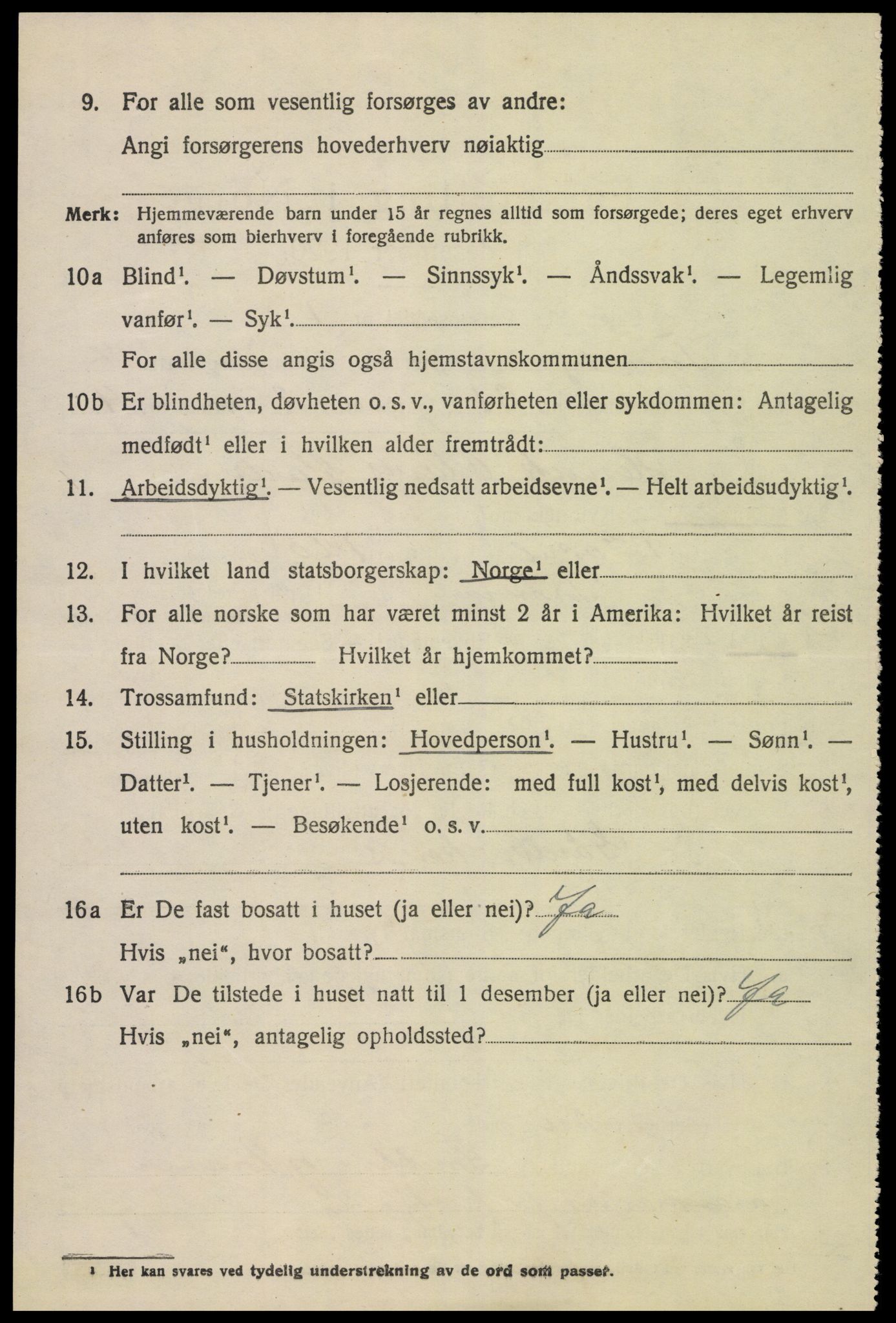 SAK, 1920 census for Tromøy, 1920, p. 5348