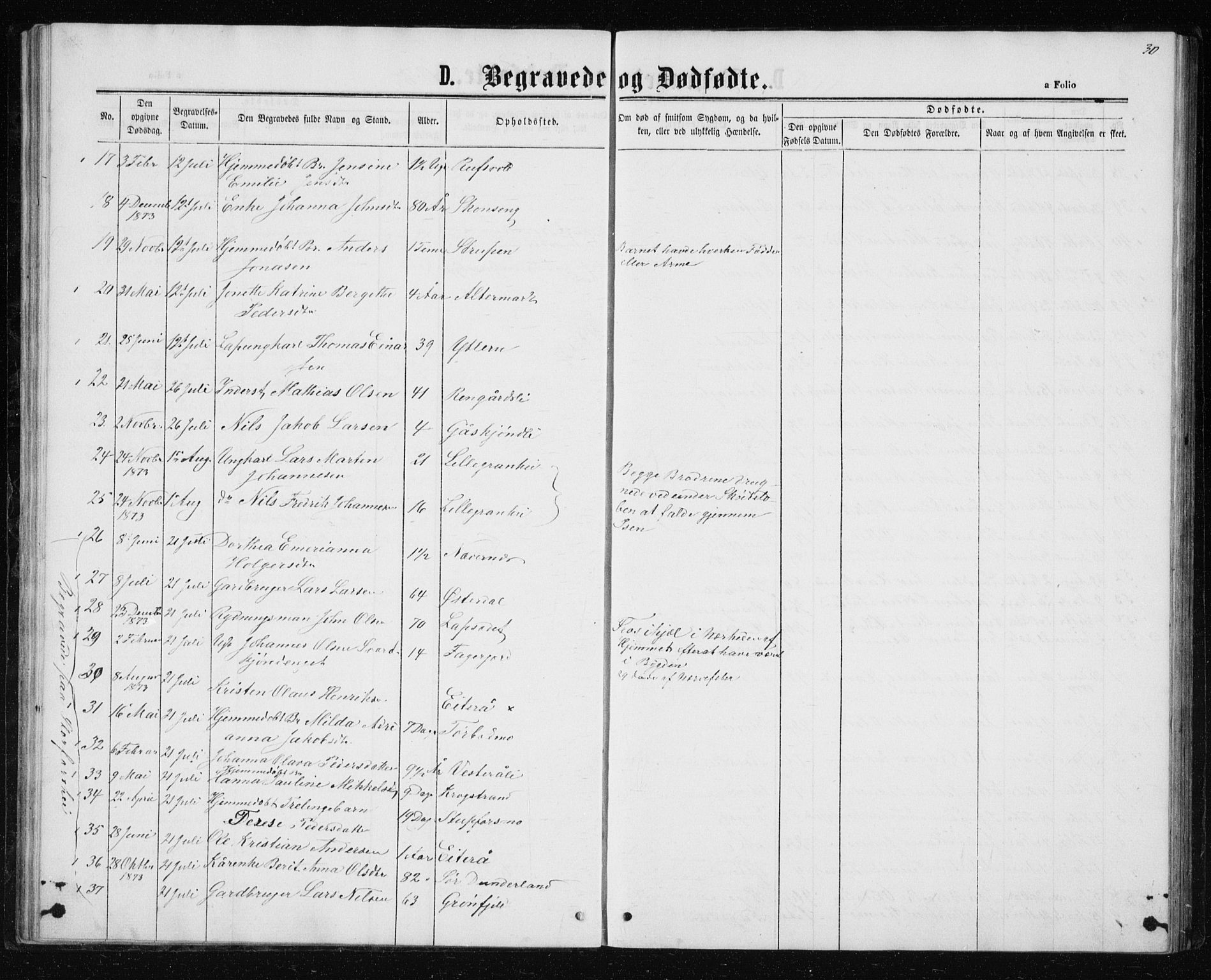 Ministerialprotokoller, klokkerbøker og fødselsregistre - Nordland, AV/SAT-A-1459/827/L0418: Parish register (copy) no. 827C07, 1863-1886, p. 30