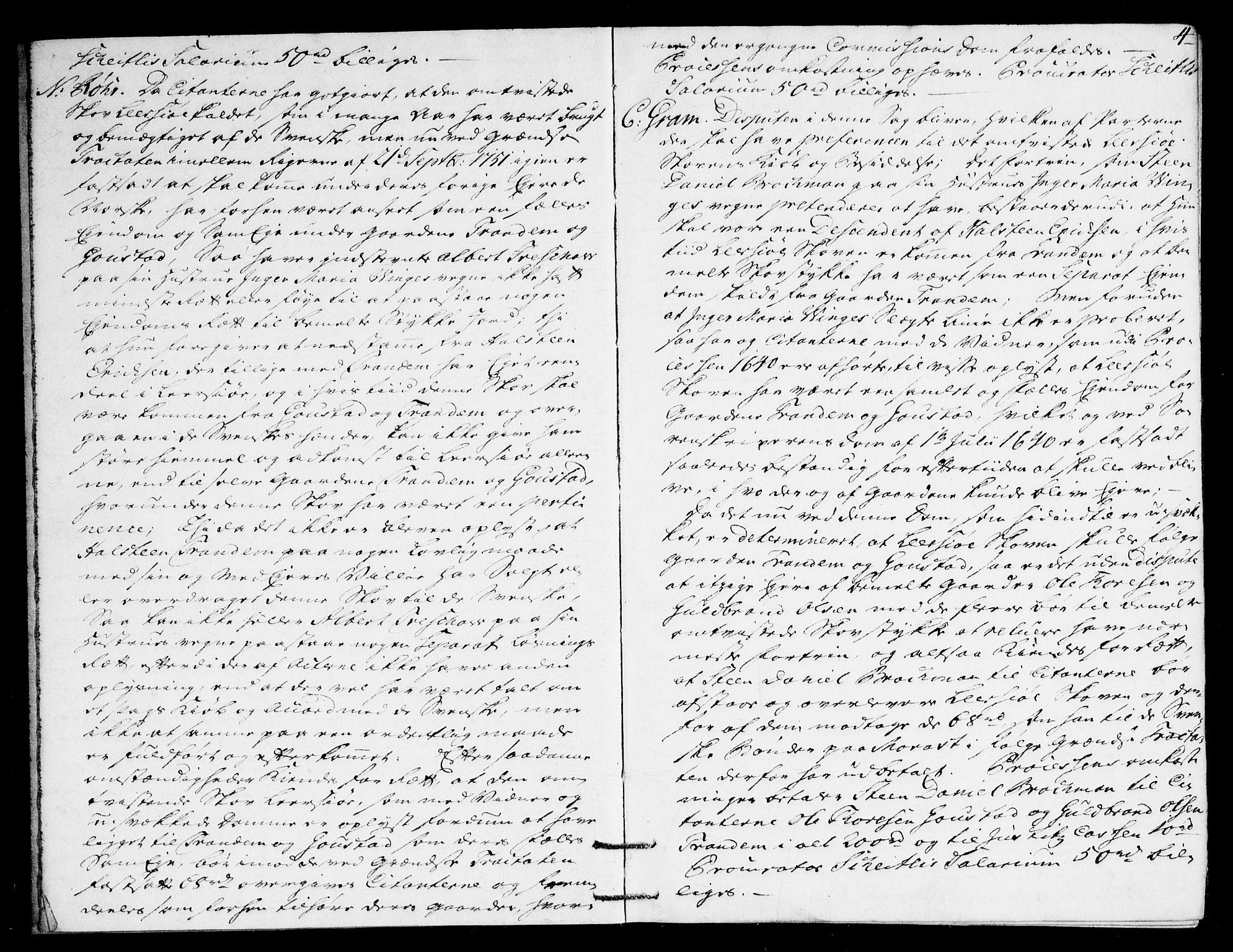 Overhoffretten 1667-1797, AV/RA-EA-2884/Ac/L0194: Voteringsprotokoll, 1757, p. 3b-4a