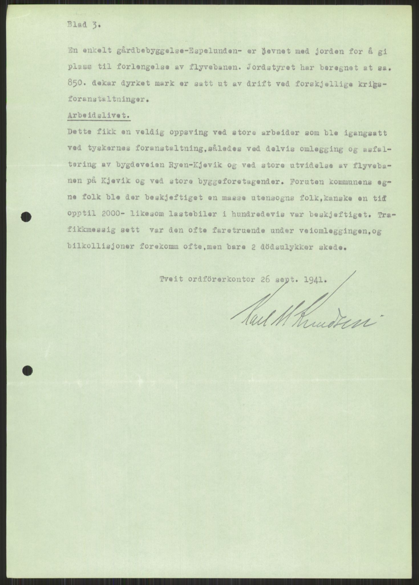 Forsvaret, Forsvarets krigshistoriske avdeling, AV/RA-RAFA-2017/Y/Ya/L0014: II-C-11-31 - Fylkesmenn.  Rapporter om krigsbegivenhetene 1940., 1940, p. 892