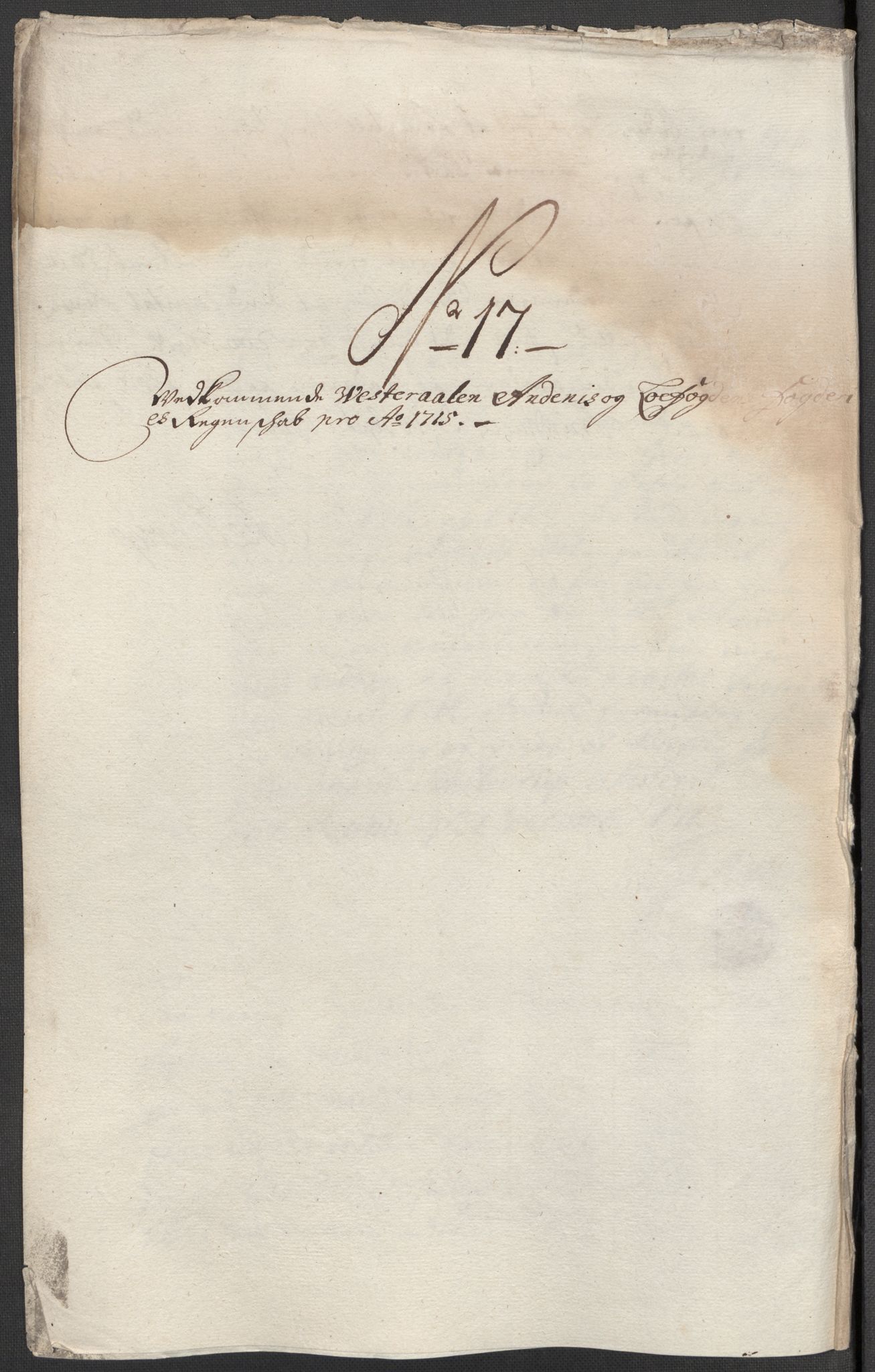 Rentekammeret inntil 1814, Reviderte regnskaper, Fogderegnskap, RA/EA-4092/R67/L4681: Fogderegnskap Vesterålen, Andenes og Lofoten, 1715, p. 114