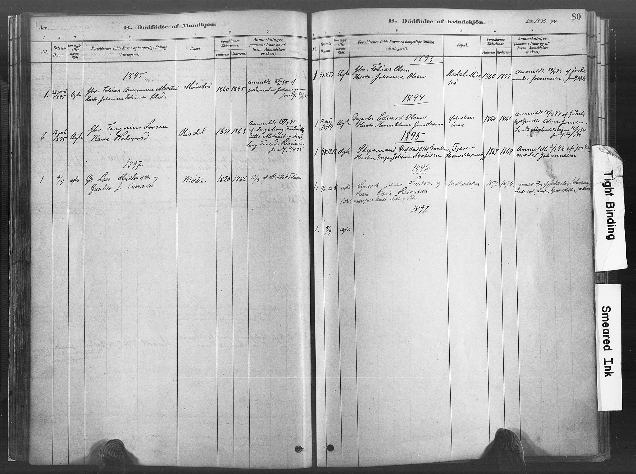 Hommedal sokneprestkontor, AV/SAK-1111-0023/F/Fa/Fab/L0006: Parish register (official) no. A 6, 1878-1897, p. 80