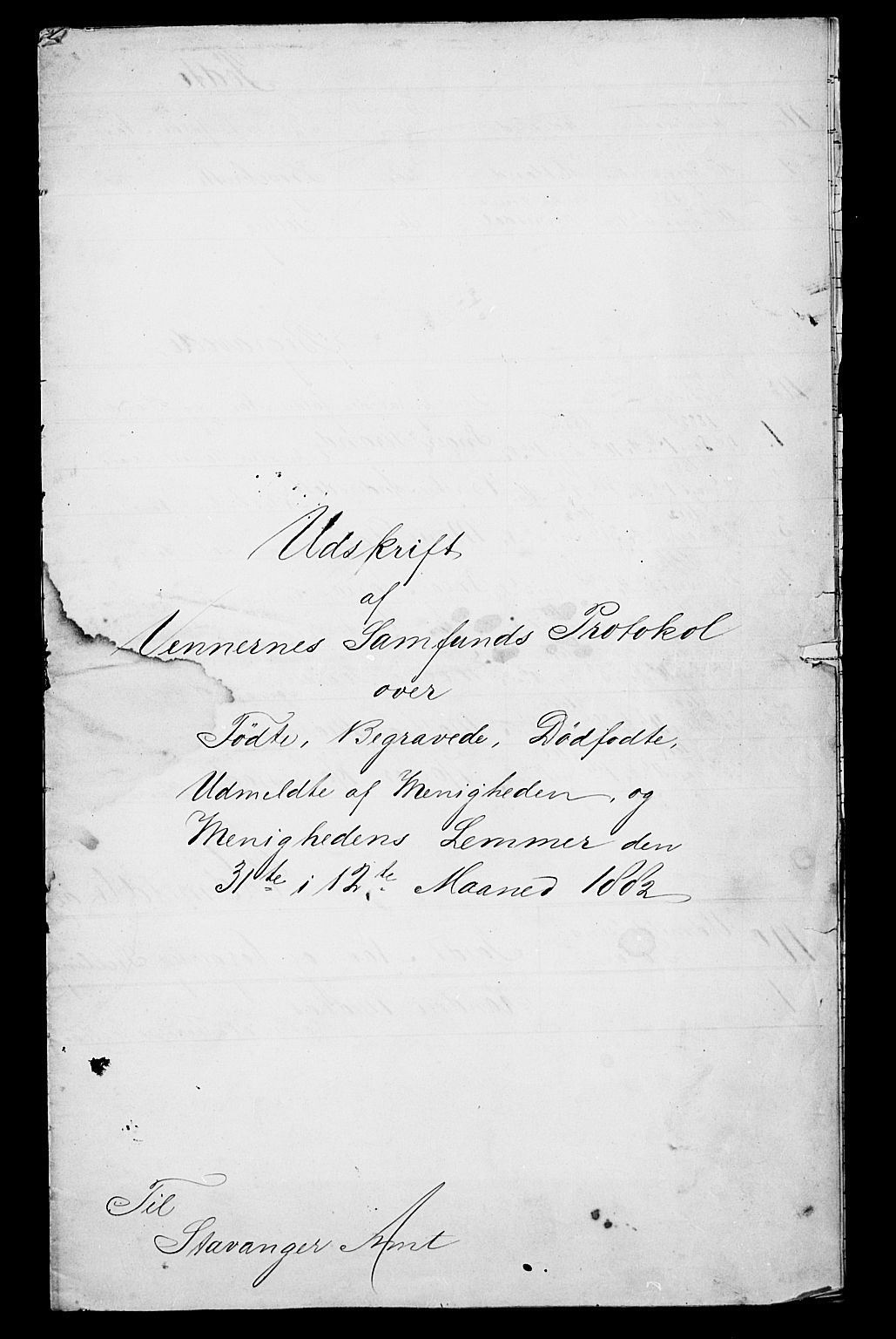 Pa 0160 - Vennenes Samfunn, Stavanger, SAST/A-100269/F/Fc/L0002: Dissenter register no. 2, 1880-1891
