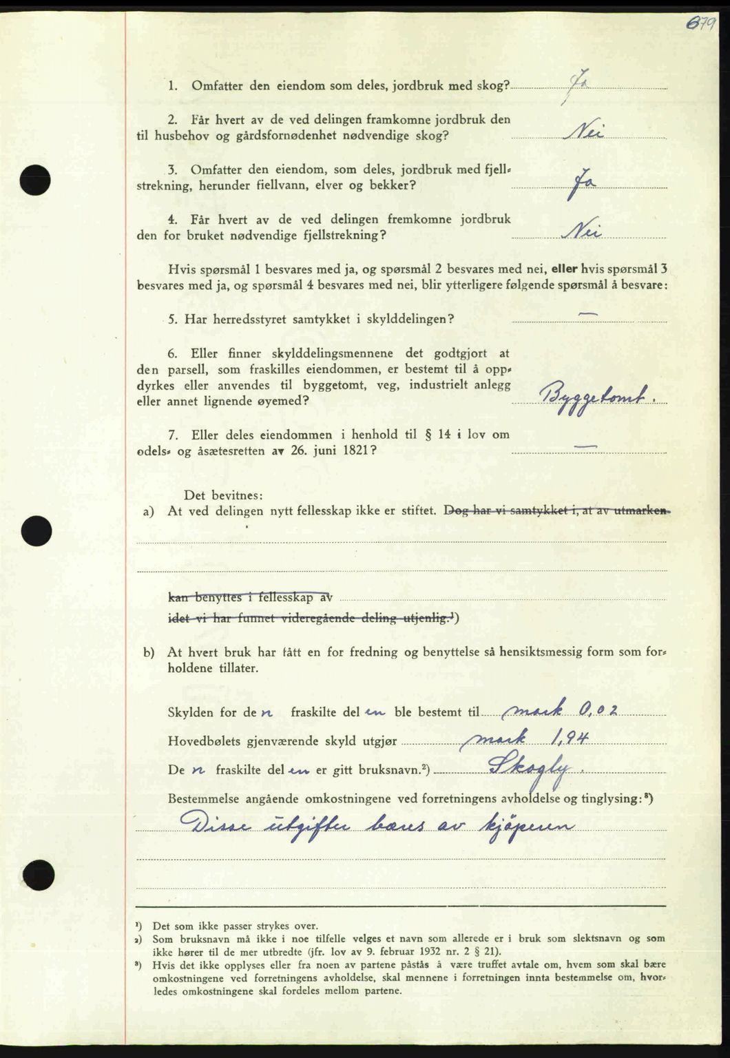 Nordmøre sorenskriveri, AV/SAT-A-4132/1/2/2Ca: Mortgage book no. A110, 1948-1949, Diary no: : 344/1949