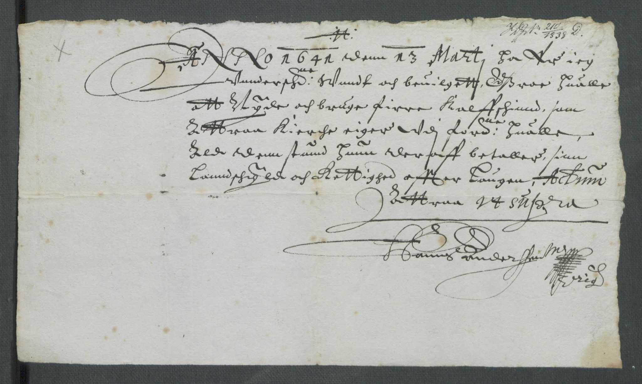 Riksarkivets diplomsamling, AV/RA-EA-5965/F02/L0154: Dokumenter, 1641, p. 14