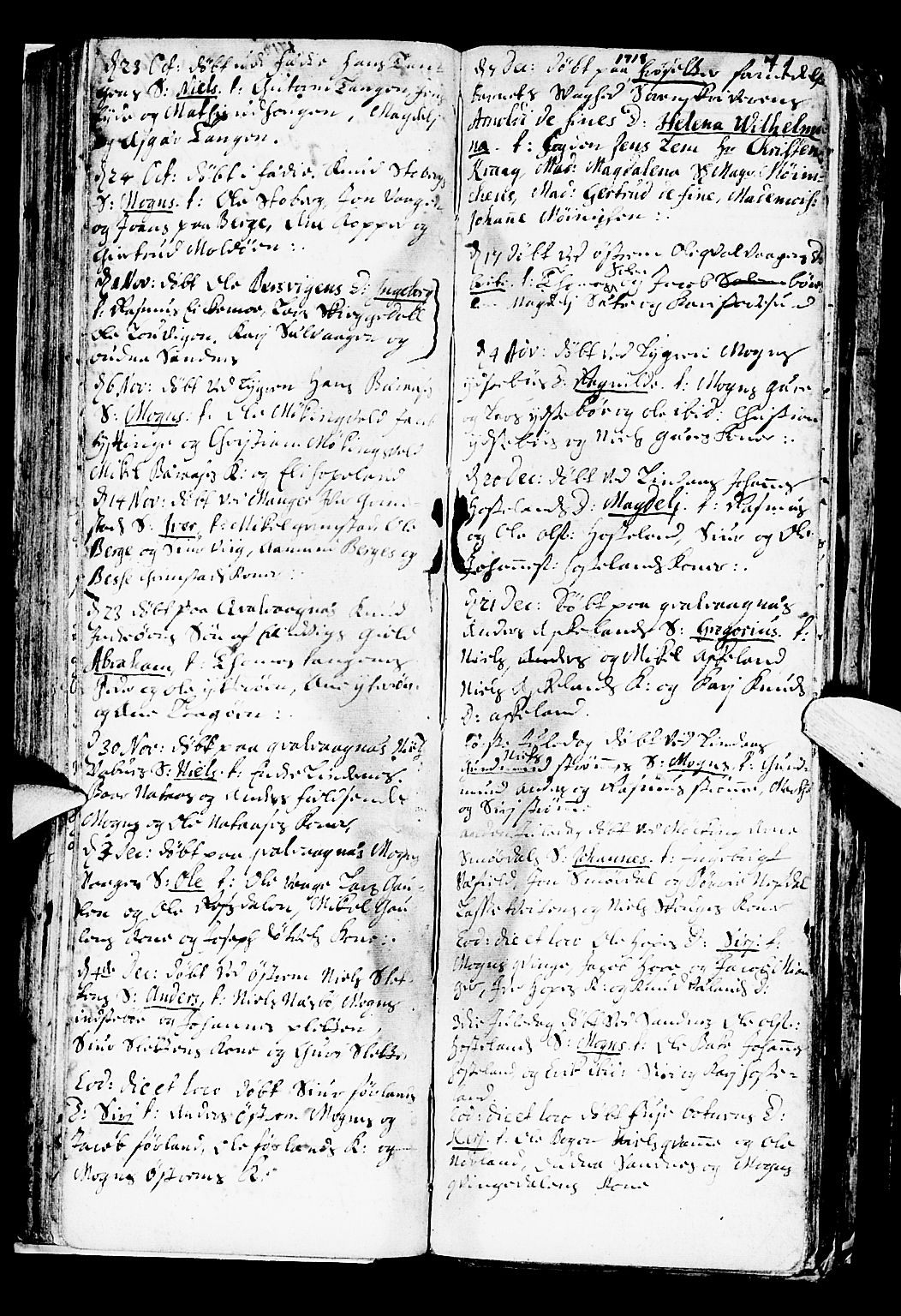 Lindås Sokneprestembete, SAB/A-76701/H/Haa: Parish register (official) no. A 1, 1699-1746, p. 71