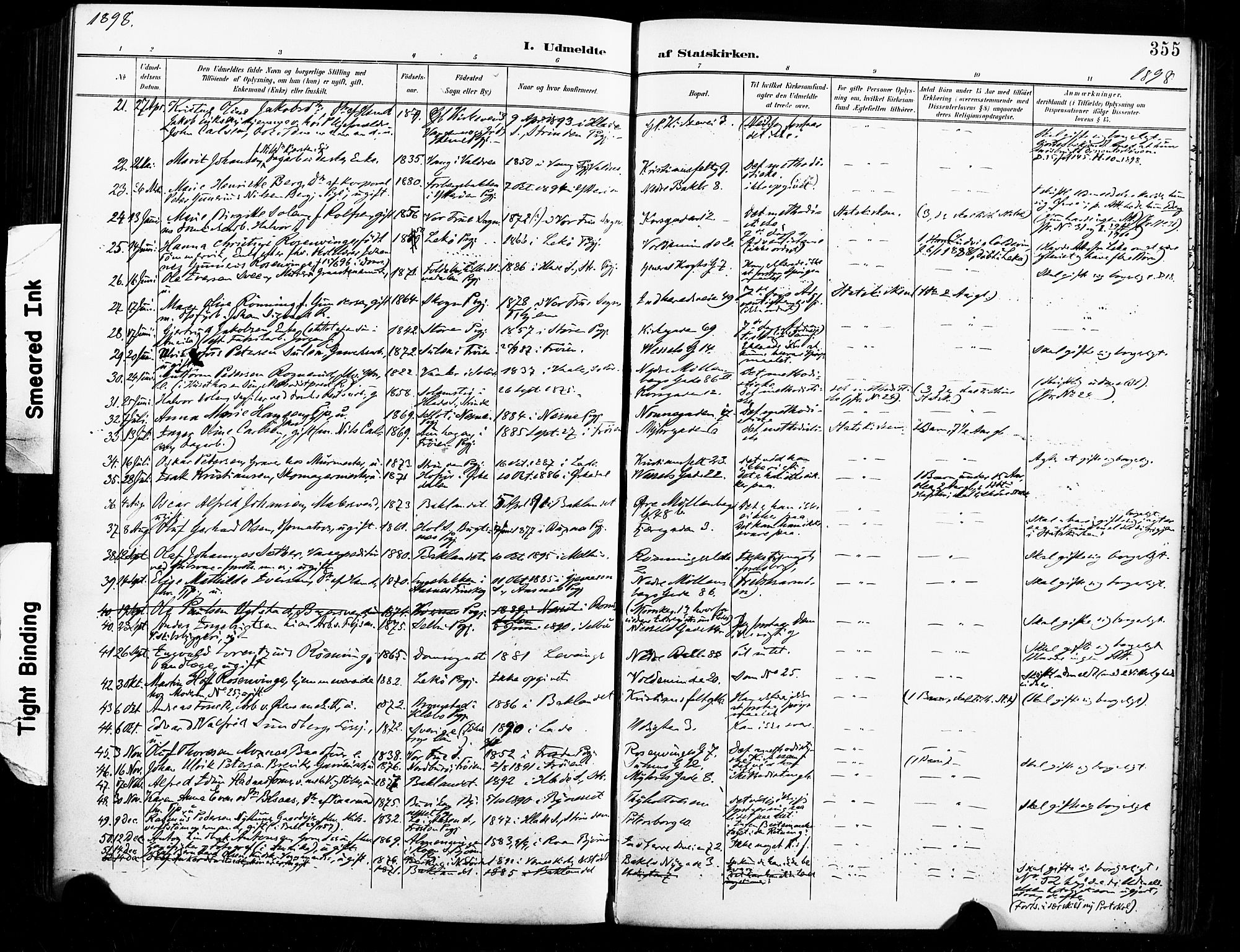 Ministerialprotokoller, klokkerbøker og fødselsregistre - Sør-Trøndelag, SAT/A-1456/604/L0198: Parish register (official) no. 604A19, 1893-1900, p. 355