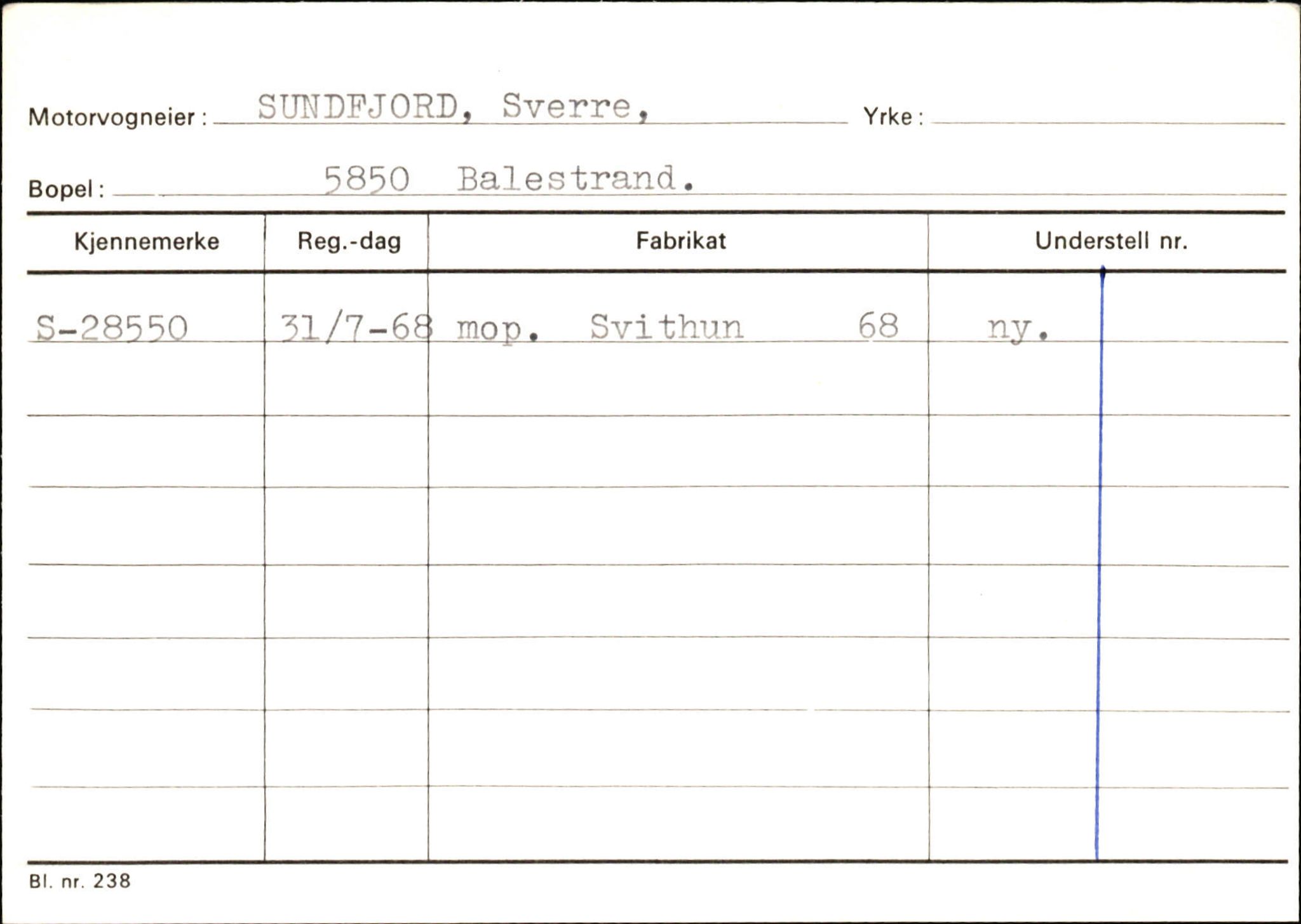 Statens vegvesen, Sogn og Fjordane vegkontor, SAB/A-5301/4/F/L0132: Eigarregister Askvoll A-Å. Balestrand A-Å, 1945-1975, p. 2342