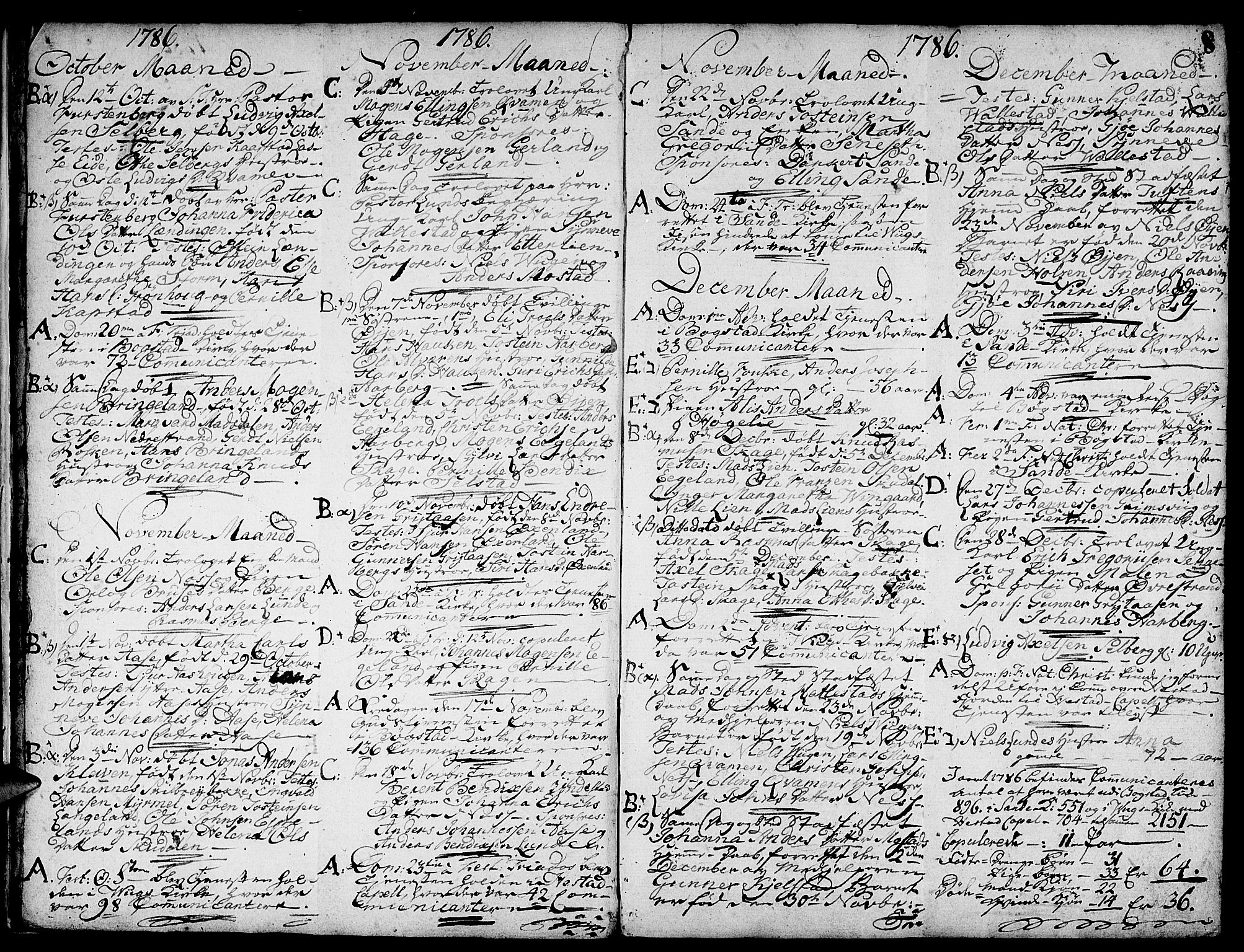 Gaular sokneprestembete, AV/SAB-A-80001/H/Haa: Parish register (official) no. A 2, 1785-1821, p. 8