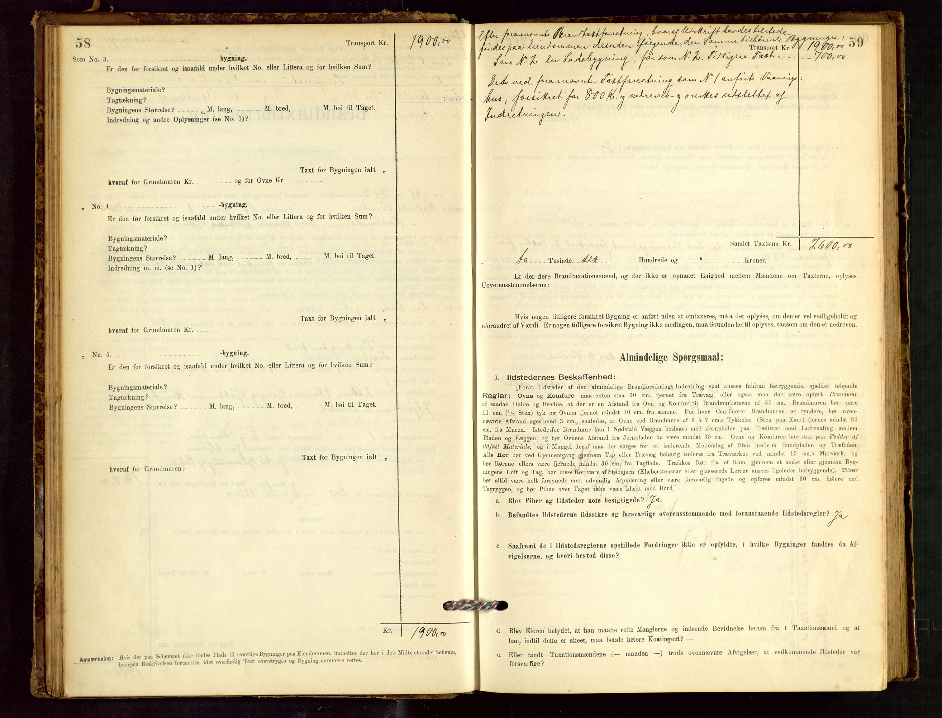 Håland lensmannskontor, AV/SAST-A-100100/Gob/L0001: Branntakstprotokoll - skjematakst. Register i boken., 1894-1902, p. 58-59