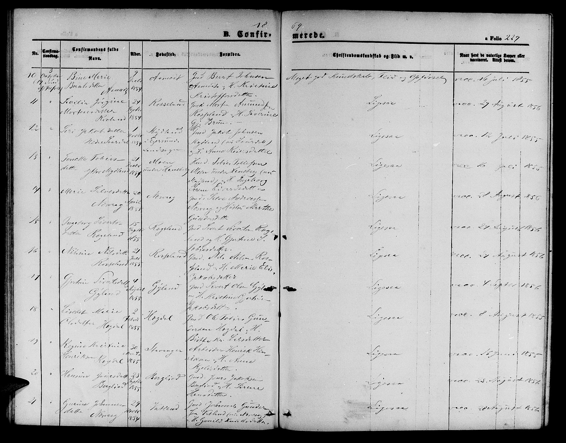 Sokndal sokneprestkontor, AV/SAST-A-101808: Parish register (copy) no. B 3, 1865-1879, p. 229