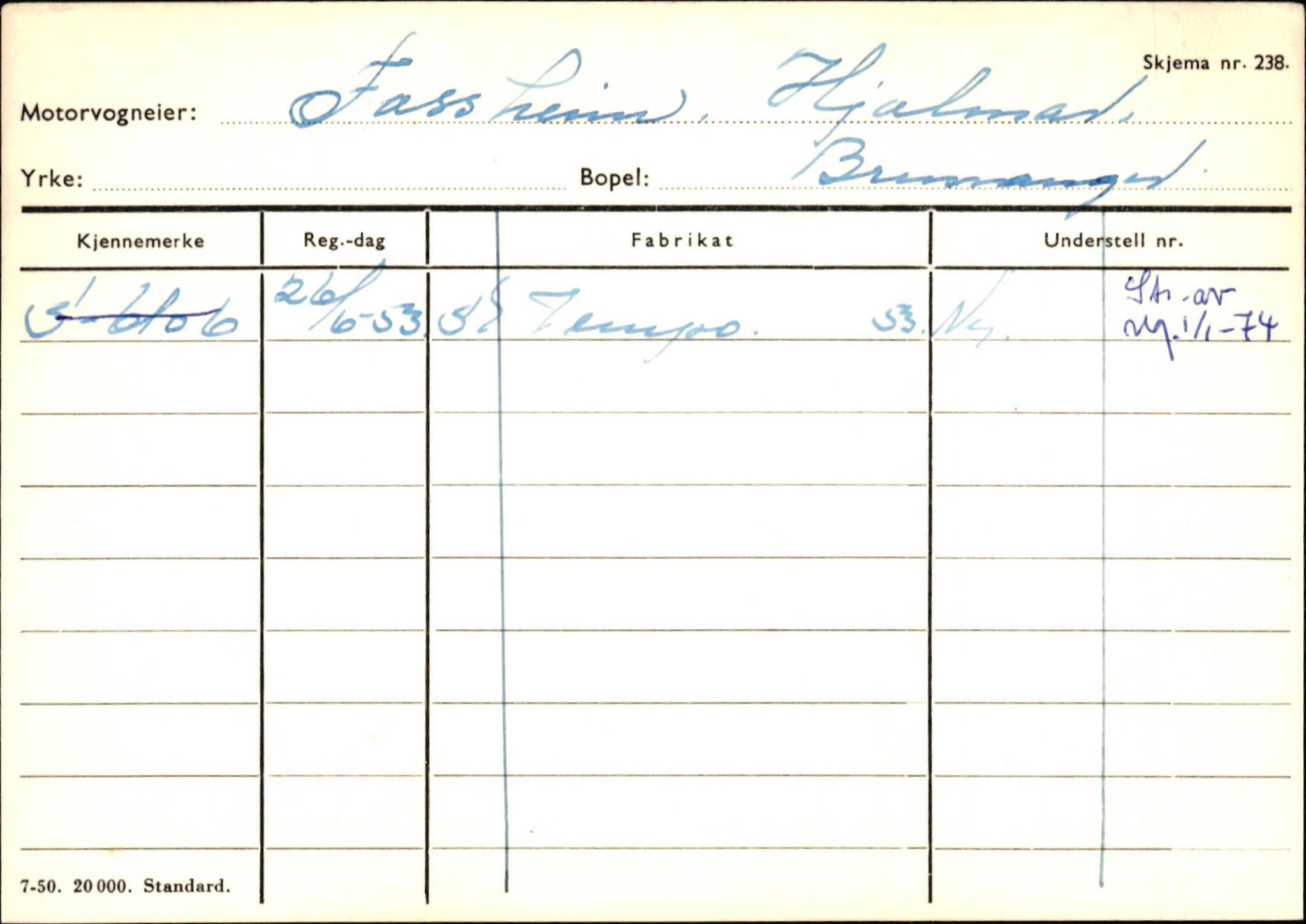 Statens vegvesen, Sogn og Fjordane vegkontor, AV/SAB-A-5301/4/F/L0133: Eigarregister Bremanger A-Å. Gaular A-H, 1945-1975, p. 339