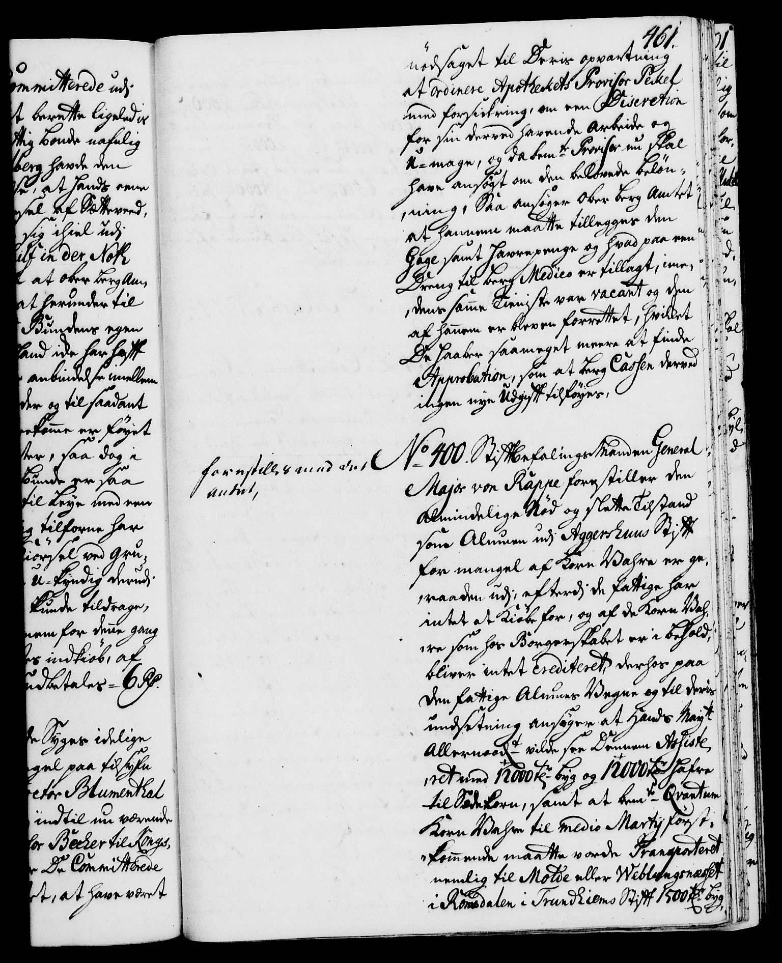 Rentekammeret, Kammerkanselliet, RA/EA-3111/G/Gh/Gha/L0024: Norsk ekstraktmemorialprotokoll (merket RK 53.69), 1742-1743, p. 461