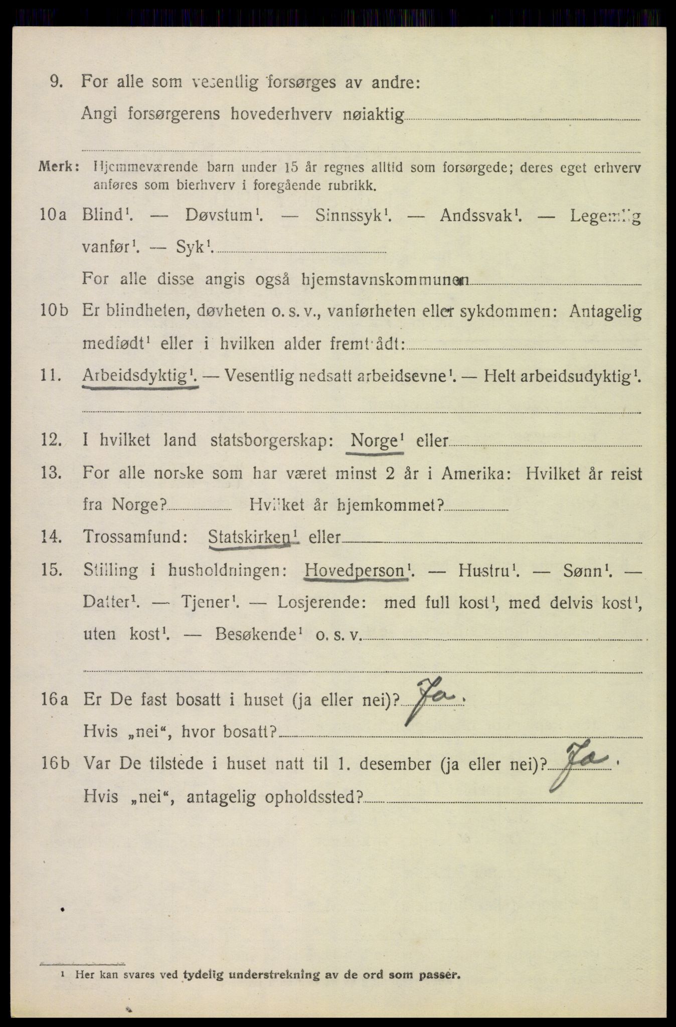 SAH, 1920 census for Elverum, 1920, p. 23389