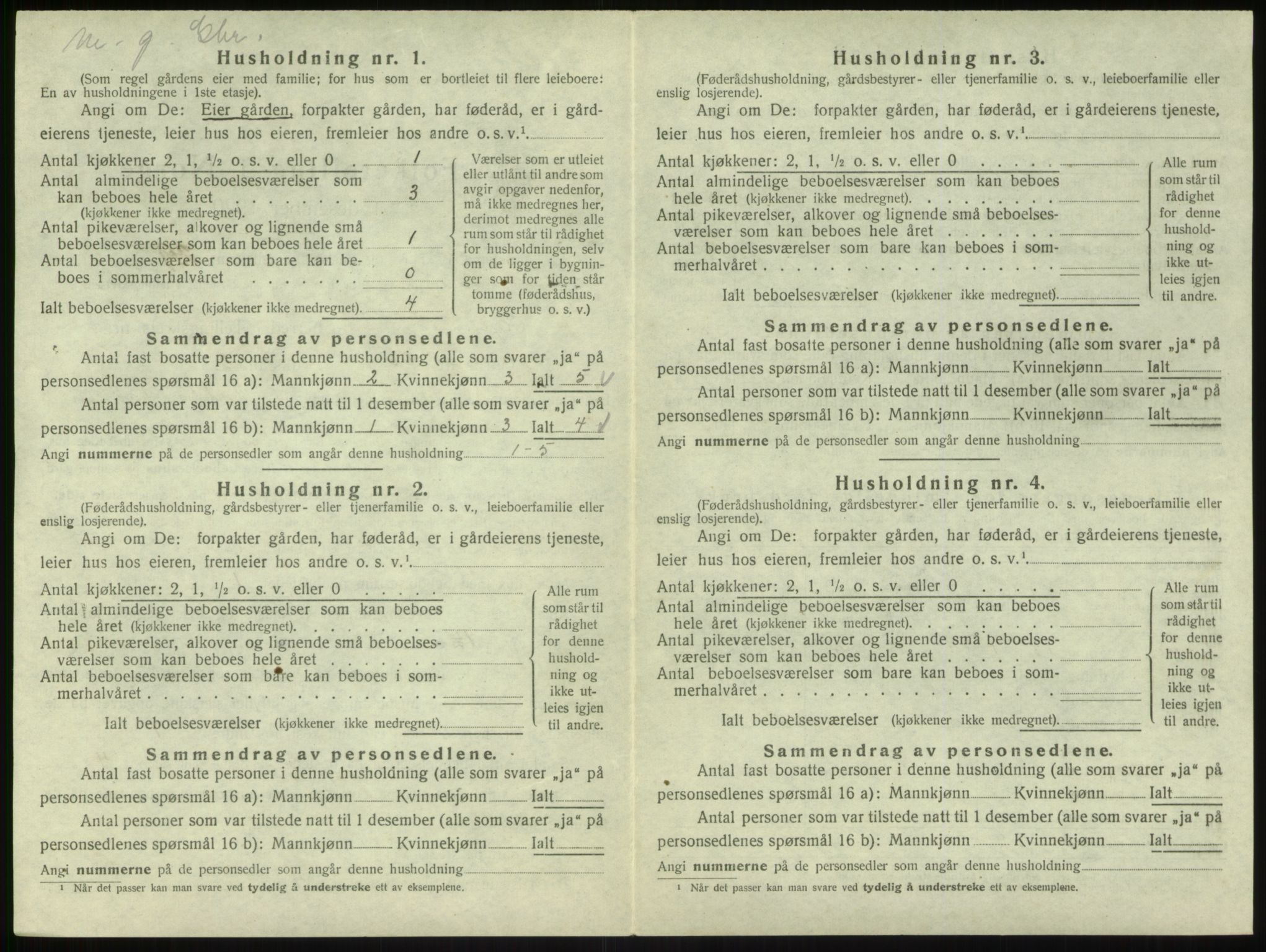 SAB, 1920 census for Hyllestad, 1920, p. 562