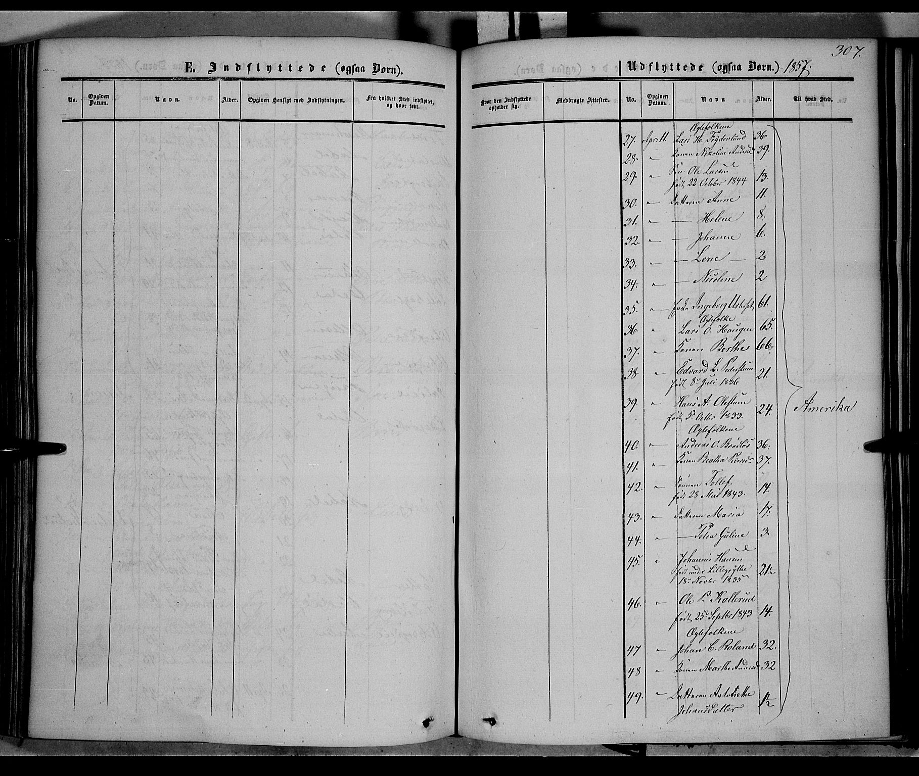 Vardal prestekontor, AV/SAH-PREST-100/H/Ha/Haa/L0006: Parish register (official) no. 6, 1854-1866, p. 307