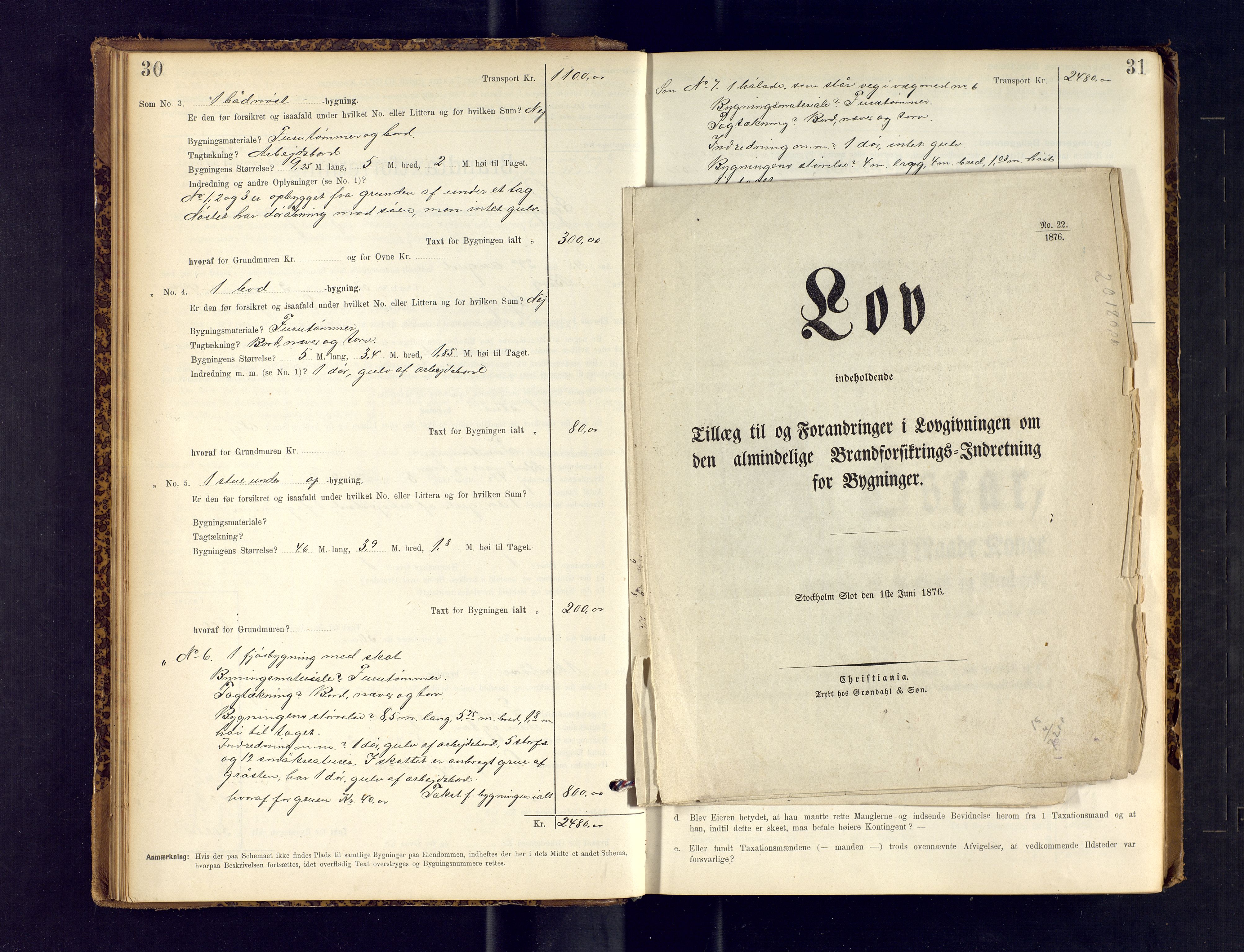 Lyngen lensmannskontor, AV/SATØ-SATO-99/F/Fm/Fmb/L0115: Branntakstprotokoller, 1894-1905