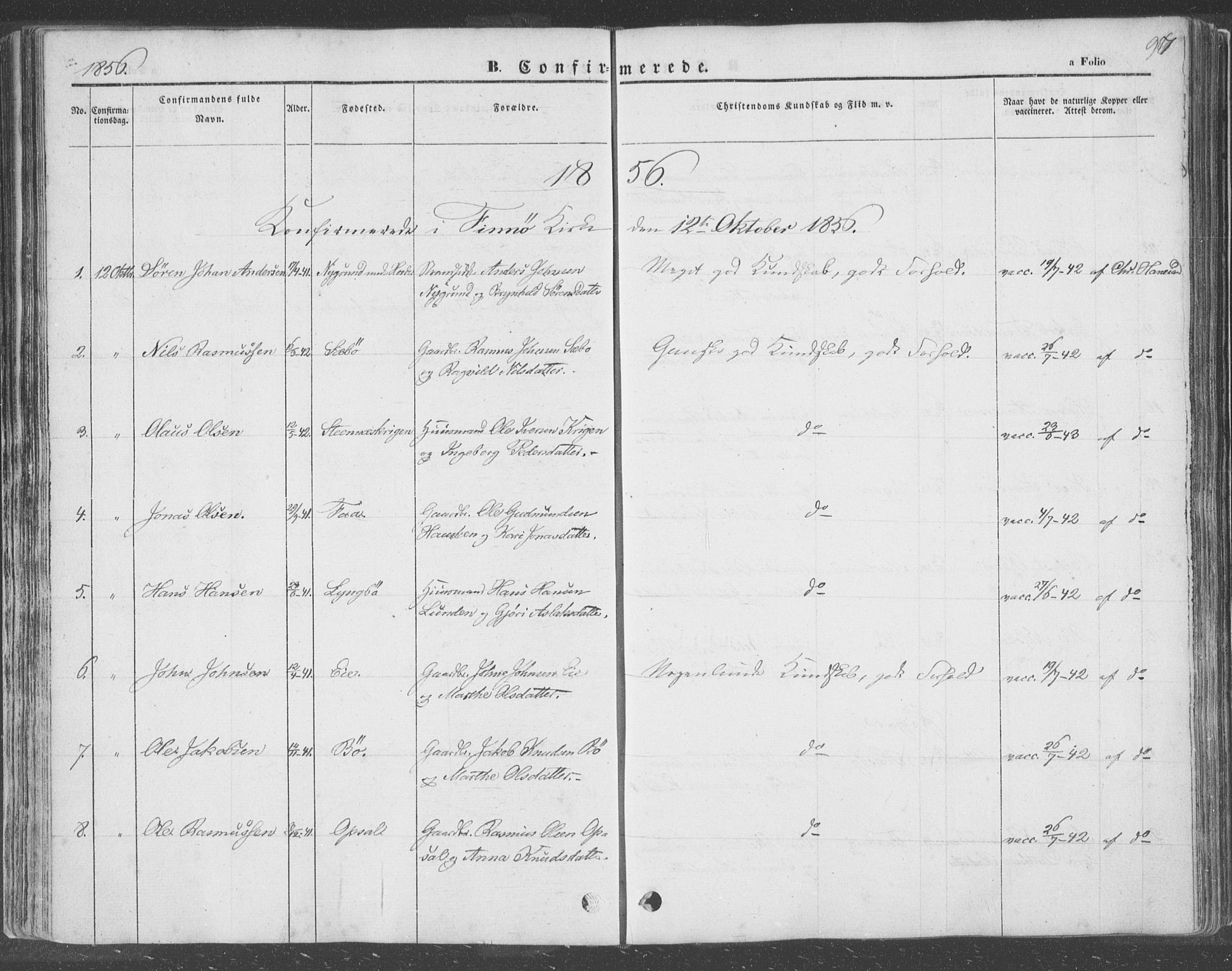 Finnøy sokneprestkontor, SAST/A-101825/H/Ha/Haa/L0007: Parish register (official) no. A 7, 1847-1862, p. 97